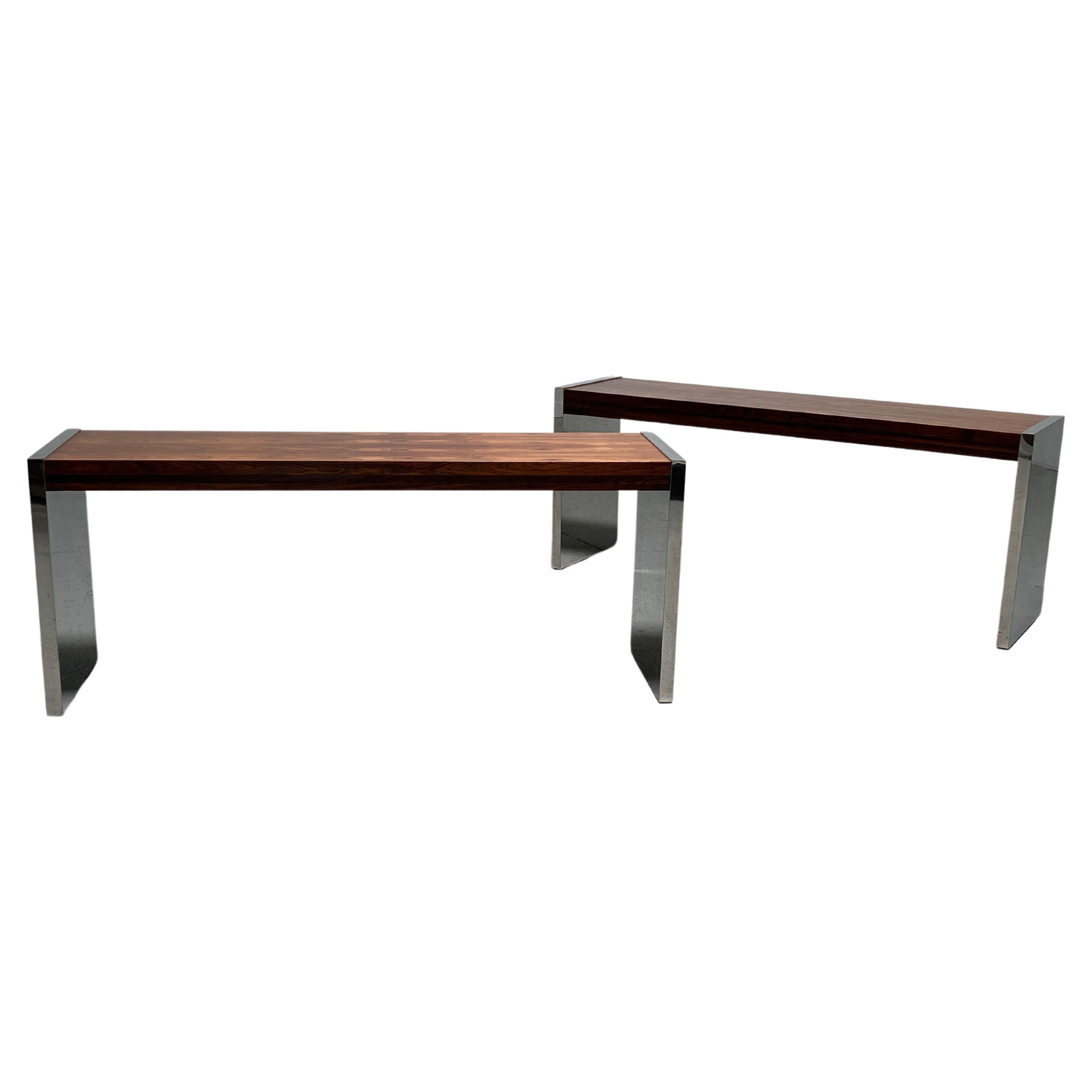 Rosewood Console Tables by Dunbar