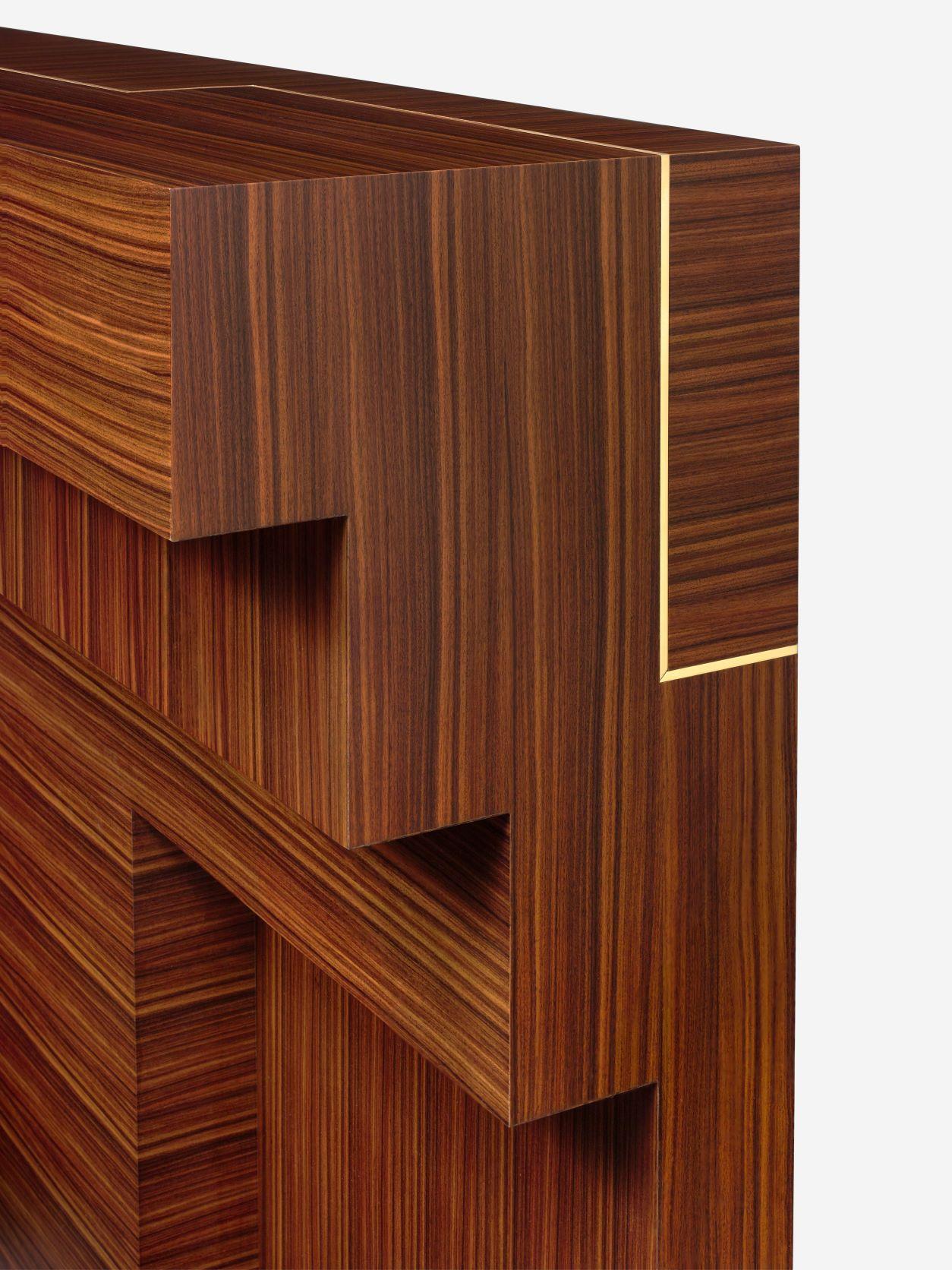 Contemporary Rosewood Console by Hervé Langlais In New Condition For Sale In Paris, FR