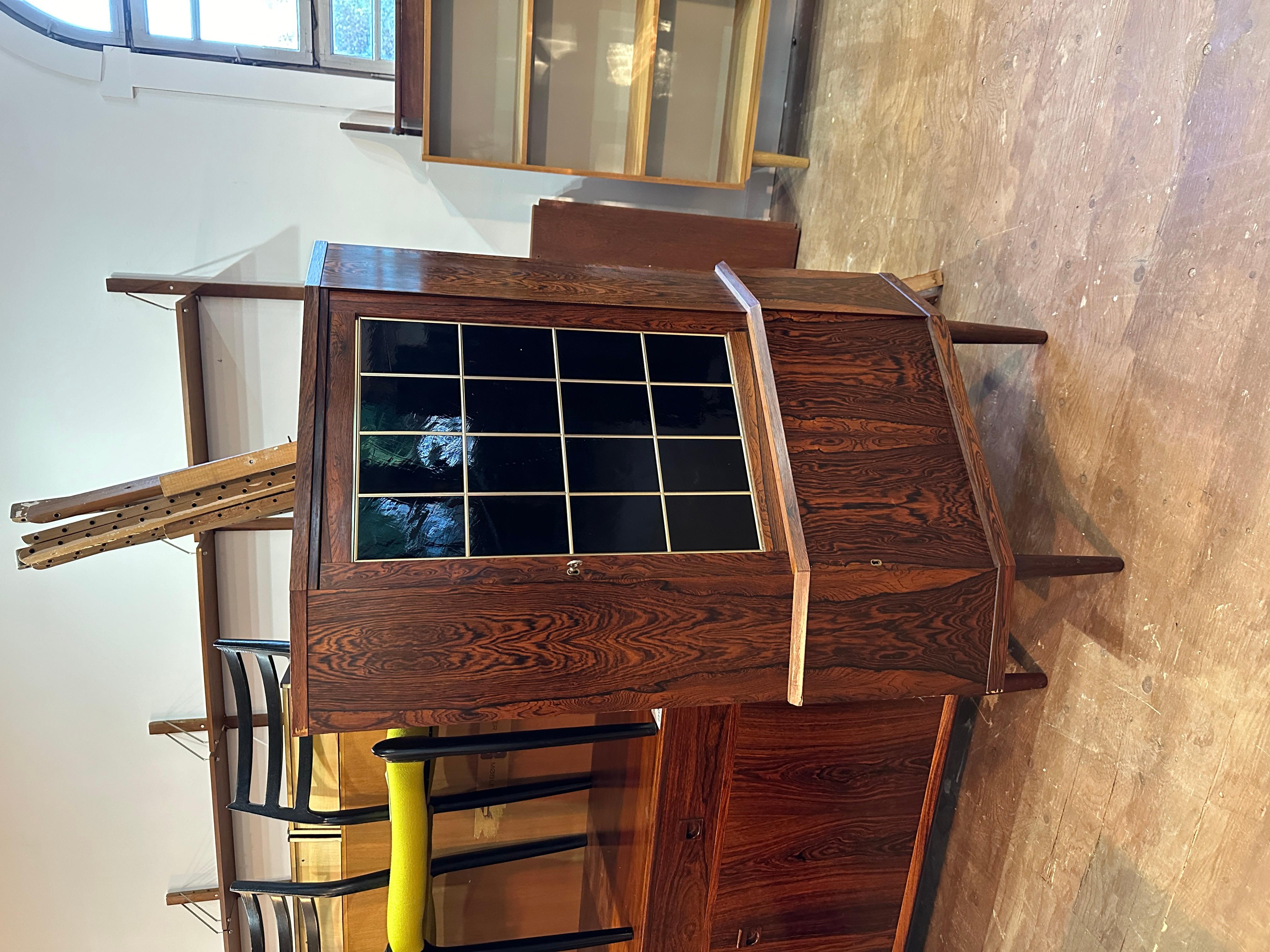 Danish Rosewood Corner Cabinet For Sale