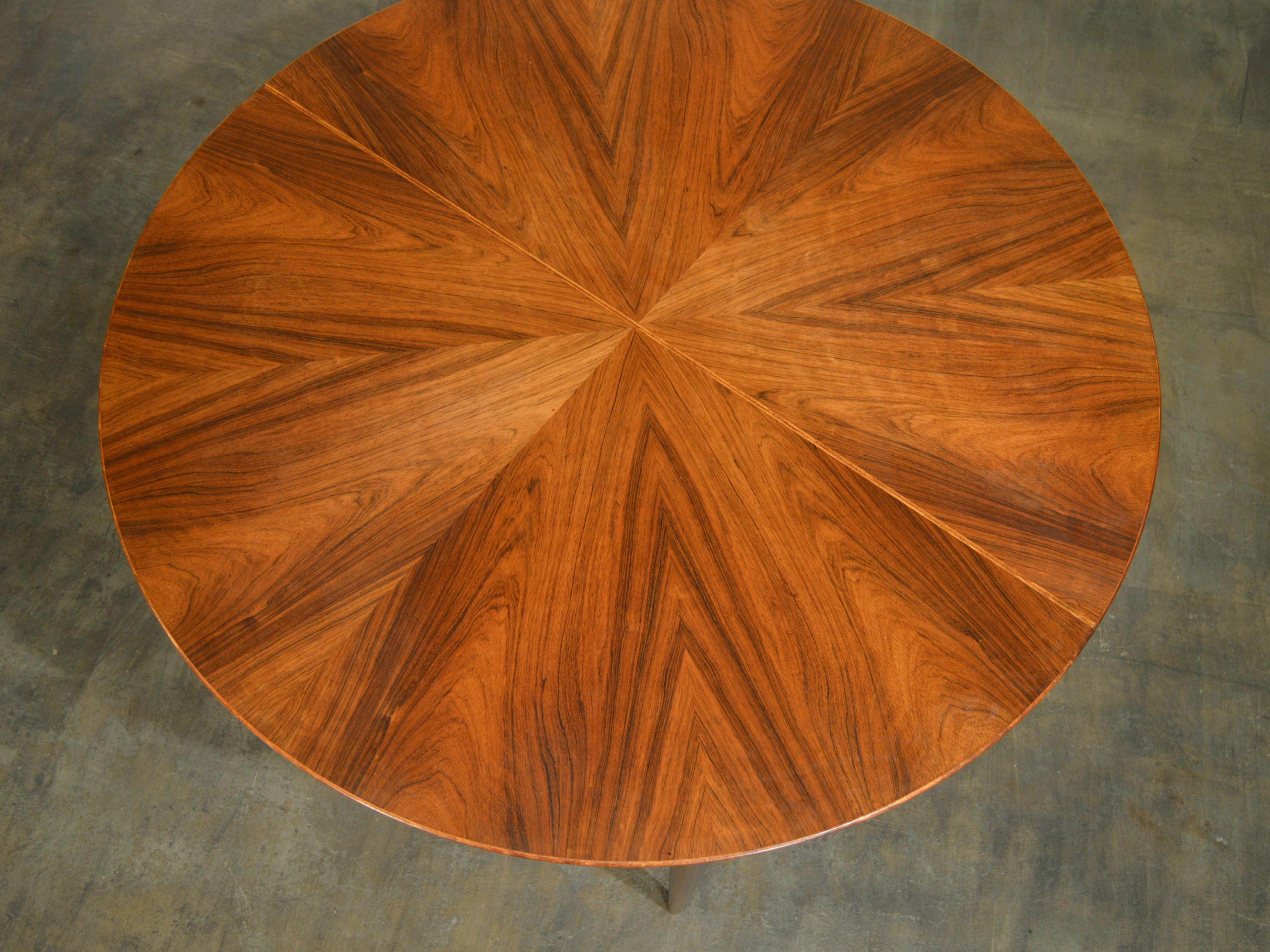 Rosewood Cortina Extending Dining Table by Svante Skogh for Seffle Mobelfabrik In Good Condition In Portland, ME