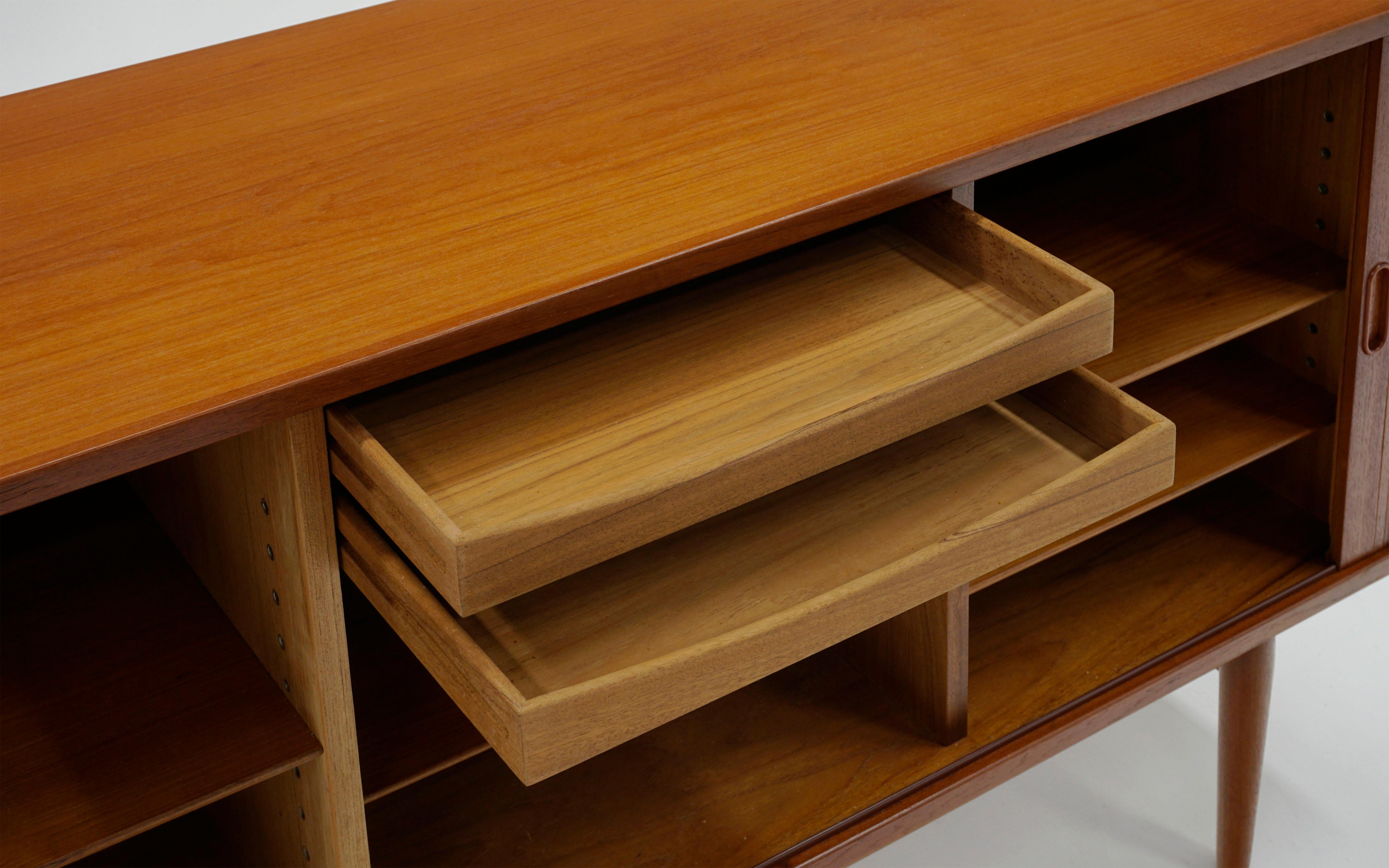 Danish Rosewood Credenza by Arne Vodder, Disappearing Tambour Doors, ExpertlyRestored