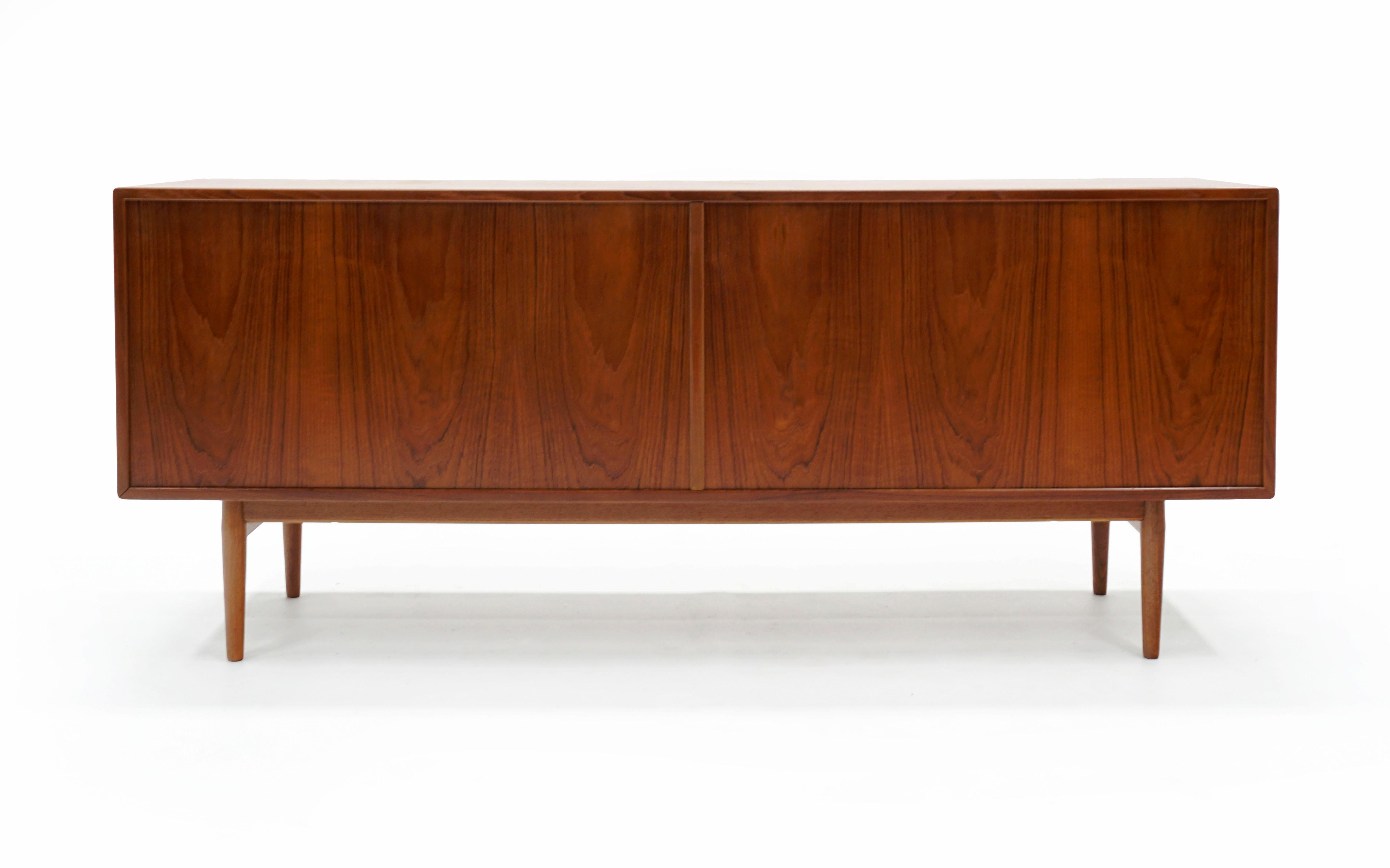 Mid-20th Century Rosewood Credenza by Arne Vodder, Disappearing Tambour Doors, ExpertlyRestored