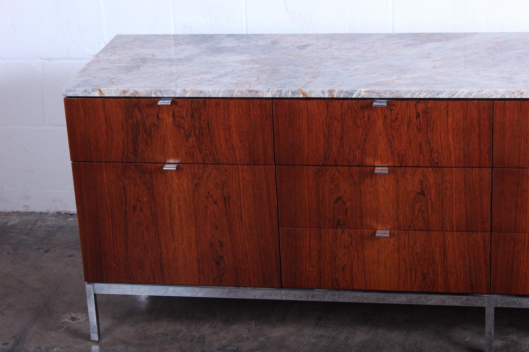 Rosewood Credenza by Florence Knoll In Good Condition In Dallas, TX