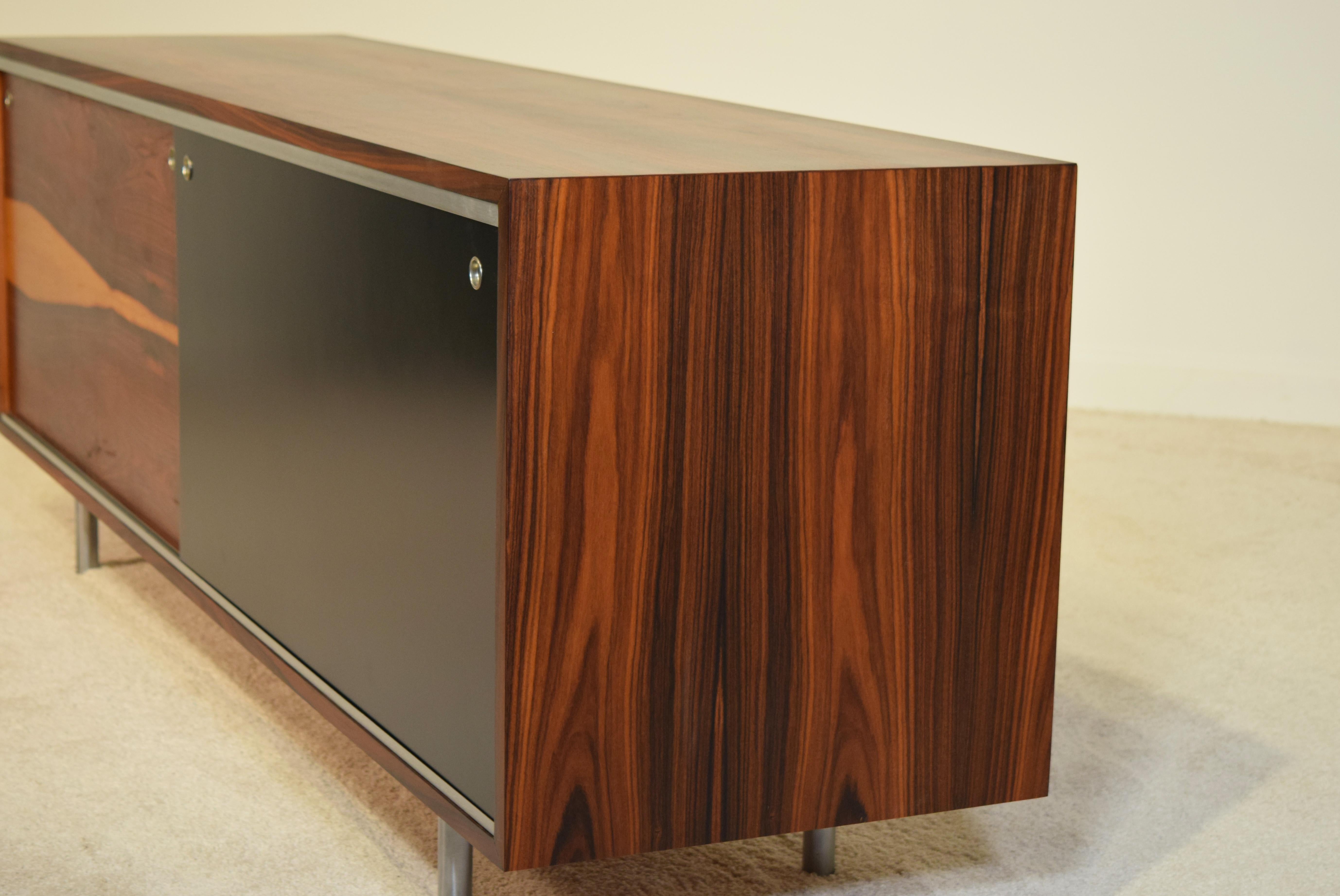 Aluminum Rosewood Credenza by George Nelson