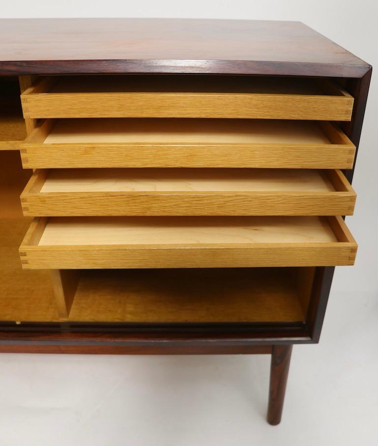 Rosewood Credenza in the Danish Modern Style Made in Norway Westnofa Attributed 3