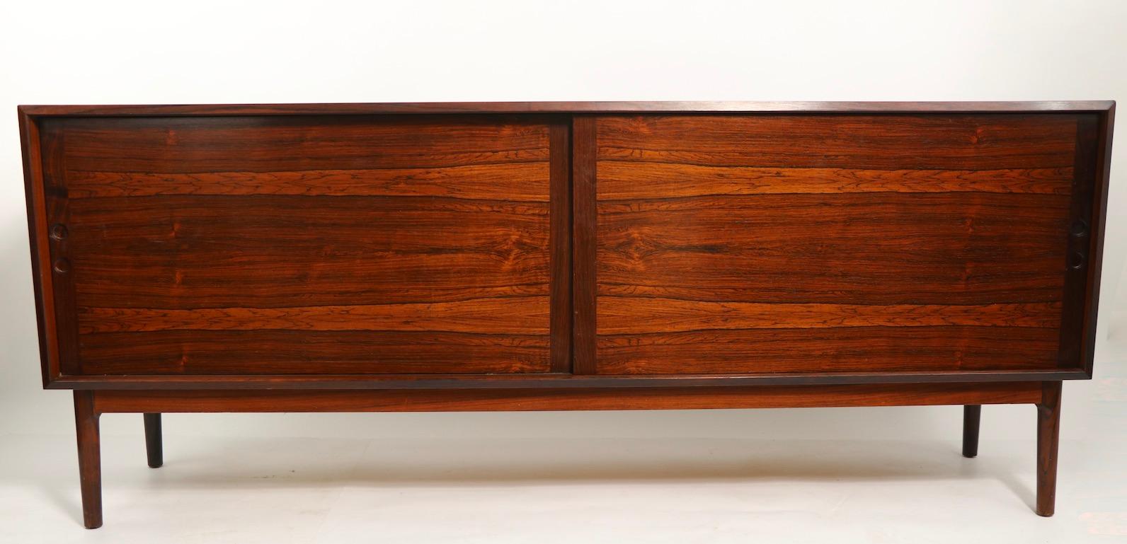 20th Century Rosewood Credenza in the Danish Modern Style Made in Norway Westnofa Attributed