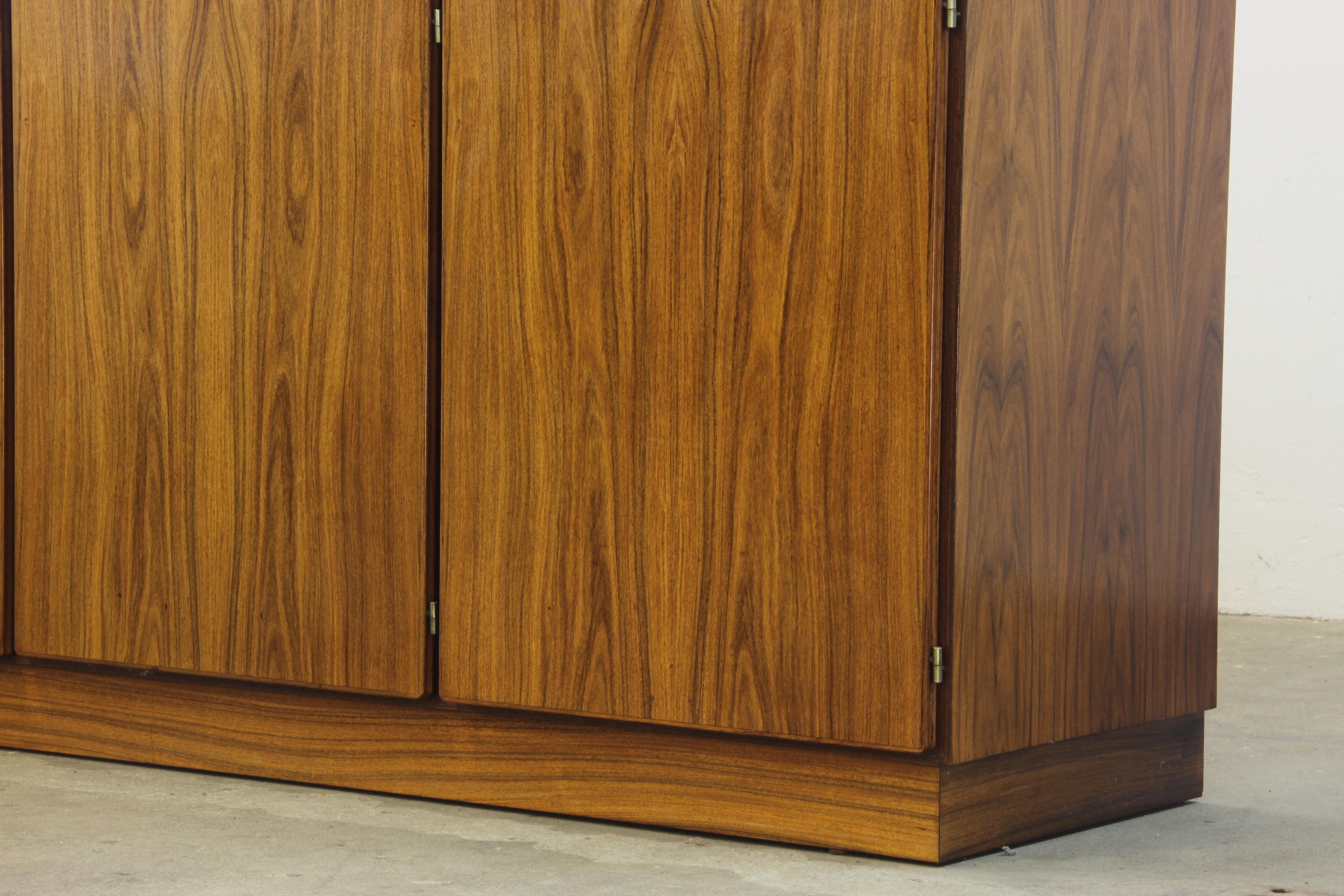 Rosewood credenza sideboard, Danish 1970s from Skovby, mid-century cabinet For Sale 6