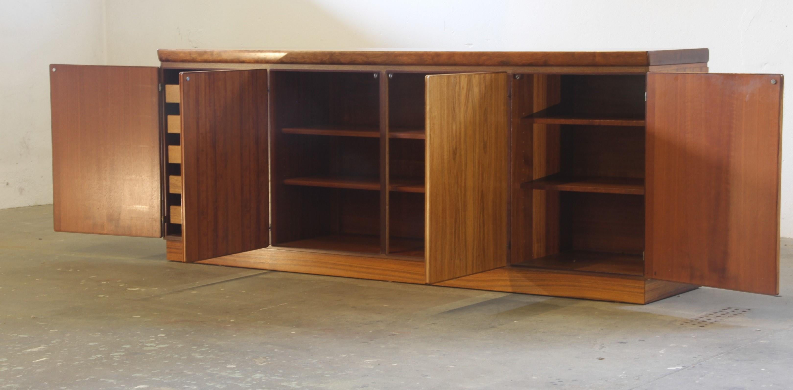Rosewood credenza sideboard, Danish 1970s from Skovby, mid-century cabinet In Good Condition For Sale In Store Heddinge, DK