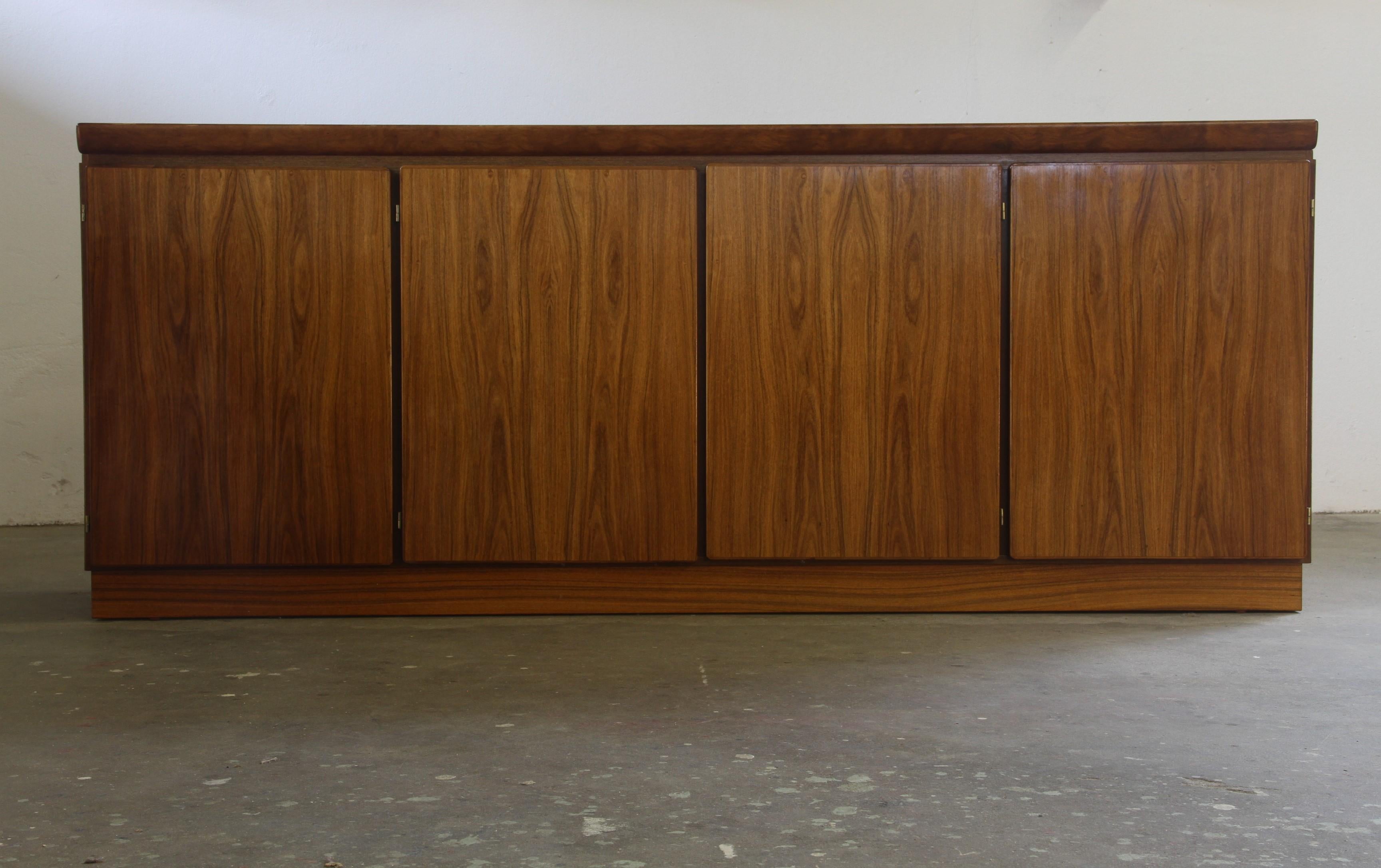 Rosewood credenza sideboard, Danish 1970s from Skovby, mid-century cabinet For Sale 4