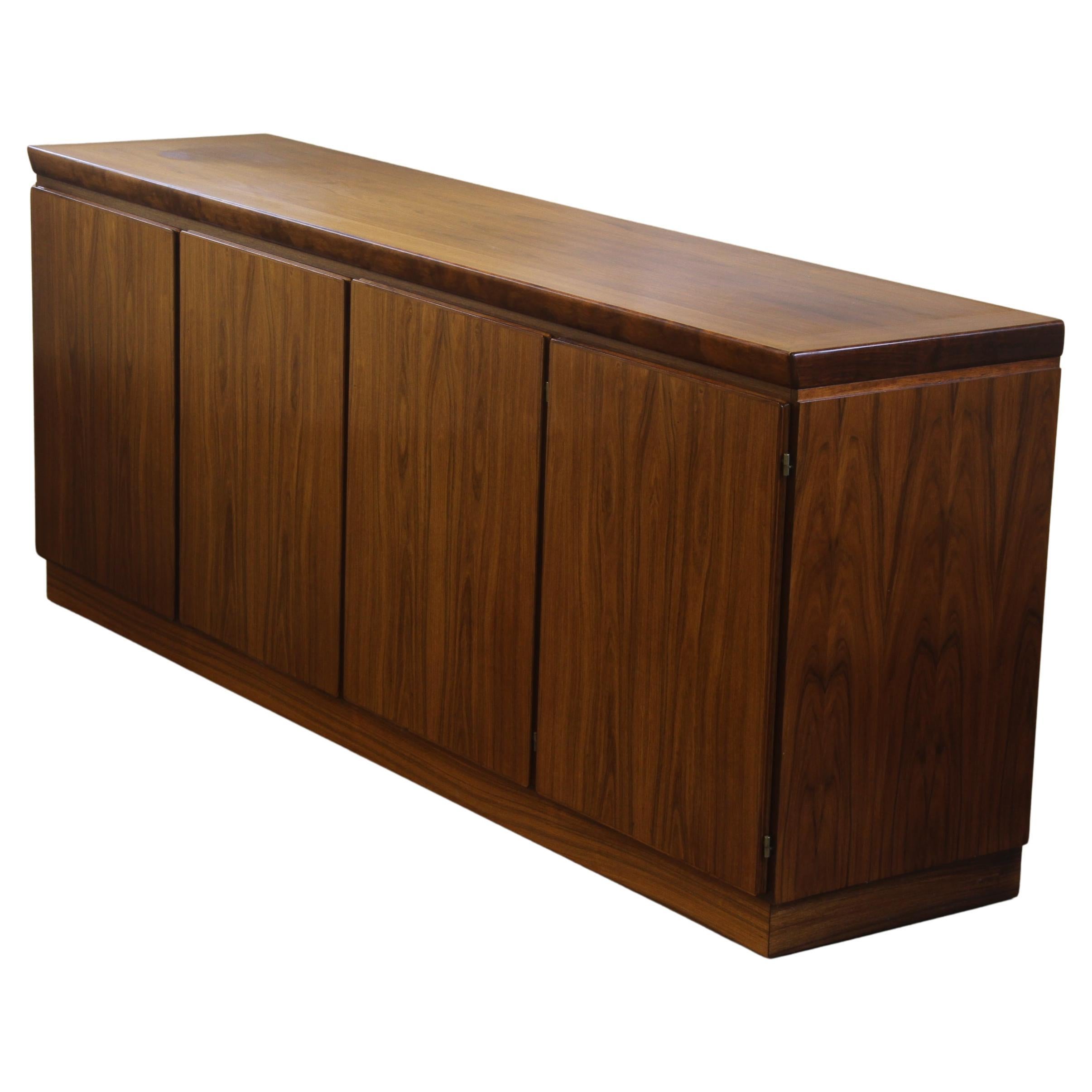 Rosewood credenza sideboard, Danish 1970s from Skovby, mid-century cabinet For Sale