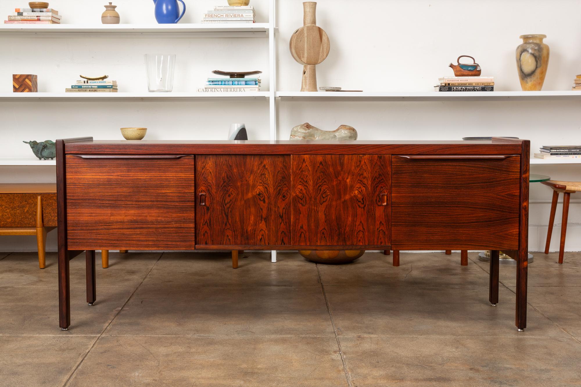 Mid-Century Modern Rosewood Credenza with File Drawers