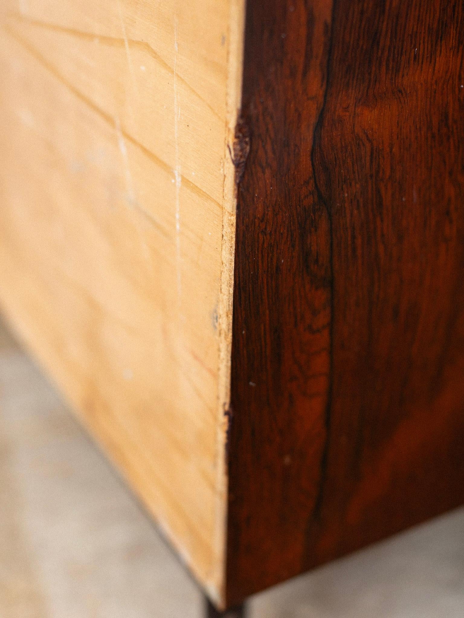 Rosewood Credenza With Iron Base & Brass Hardware 13