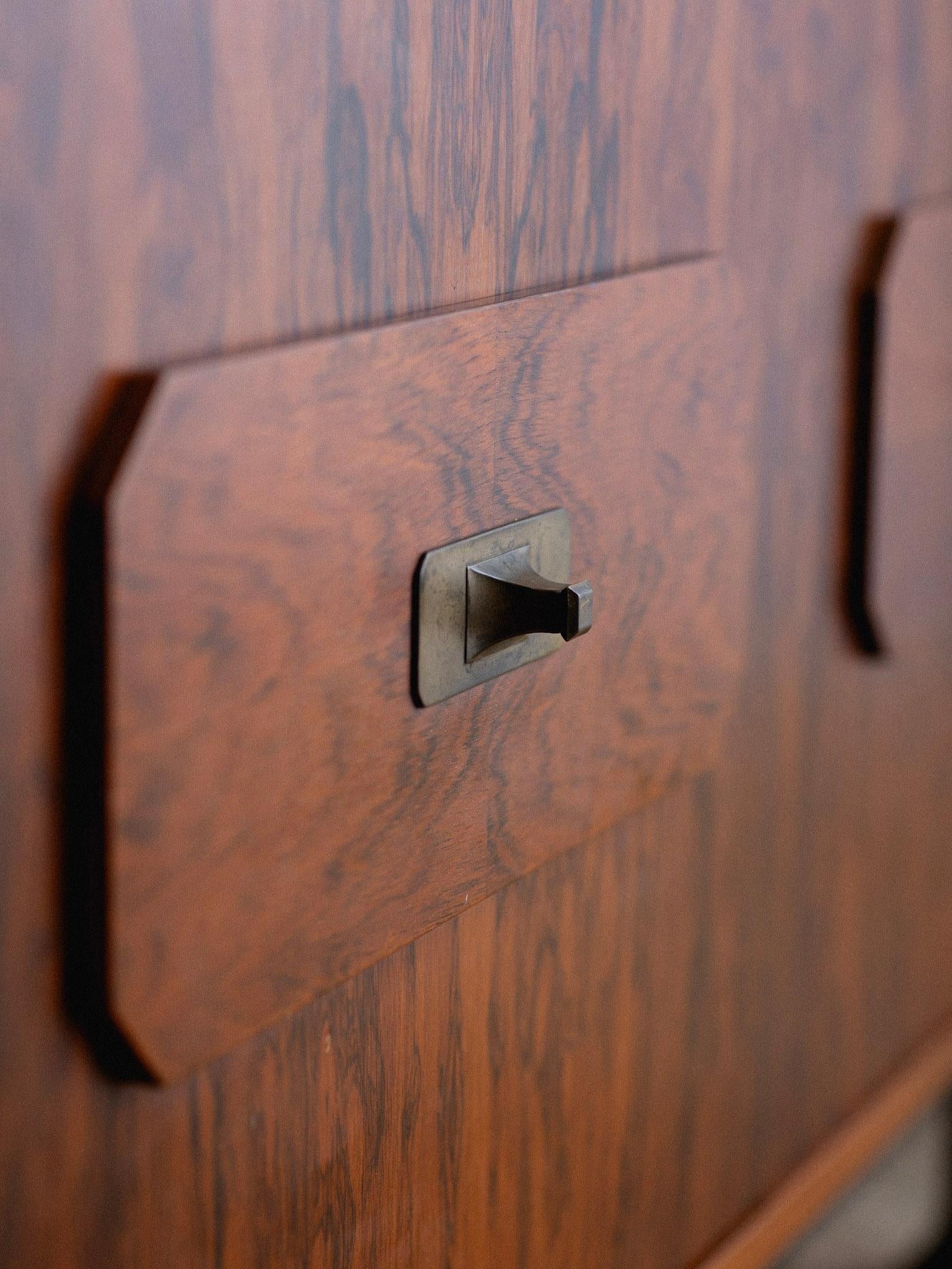 Rosewood Credenza With Iron Base & Brass Hardware 2