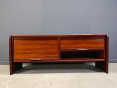 Rosewood Credenza With Vertical Tambour Doors by Dyrlund, 1960s
