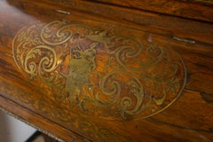 Rosewood Cylinder Top Secretary Bookcase