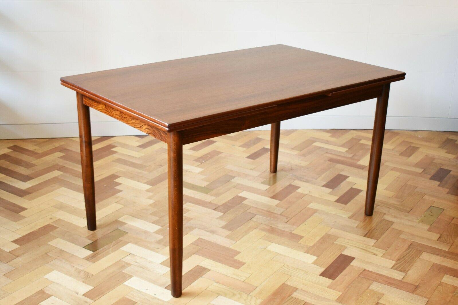 Mid-Century Modern Rosewood Danish, Extendable Dining Table, 1960's For Sale