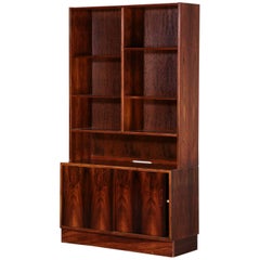 Vintage Rosewood Danish Bookcases by Poul Hundevad, 1970s Scandinavian
