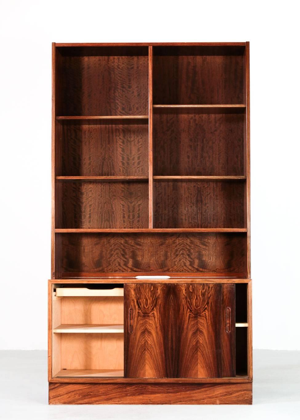 Rosewood Danish Bookcases by Poul Hundevad, 1970s Scandinavian 7
