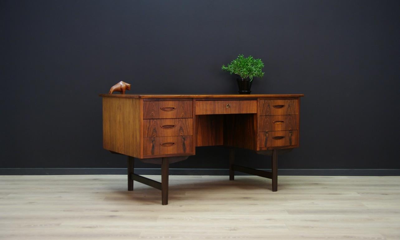 Mid-Century Modern Rosewood Danish Design Writing Desk Vintage