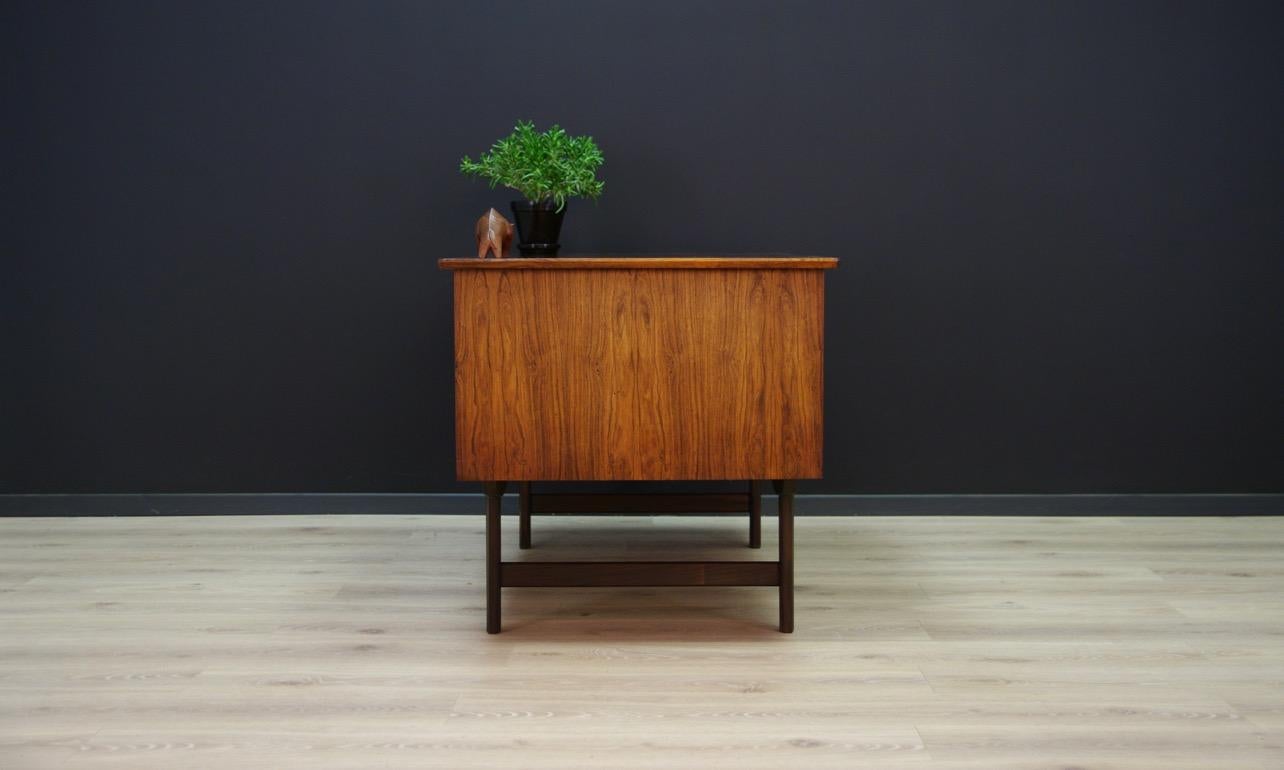 Late 20th Century Rosewood Danish Design Writing Desk Vintage