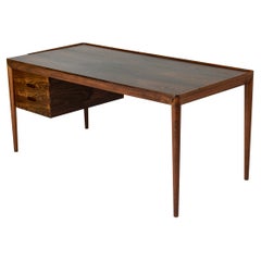 Rosewood Danish Desk by Erik Riisager Hansen for Haslev Møbelfabrik, 1950s