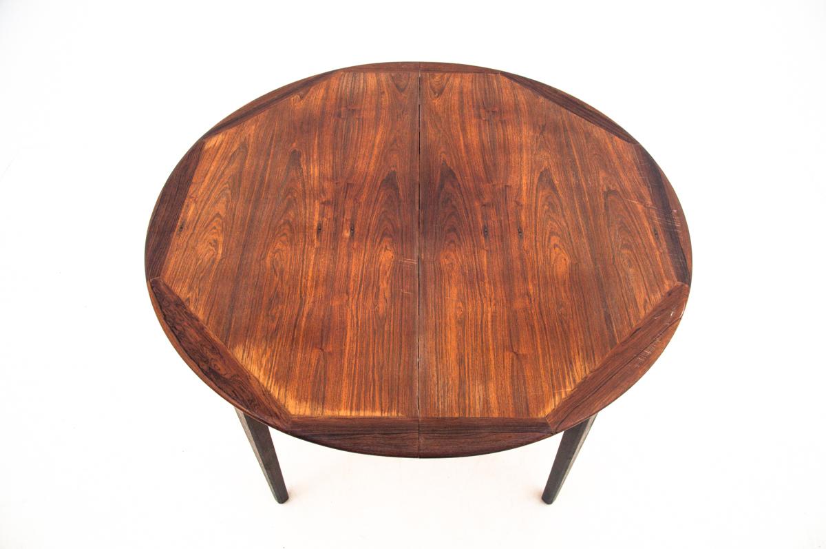 Rosewood Danish Dining Table In Good Condition In Chorzów, PL