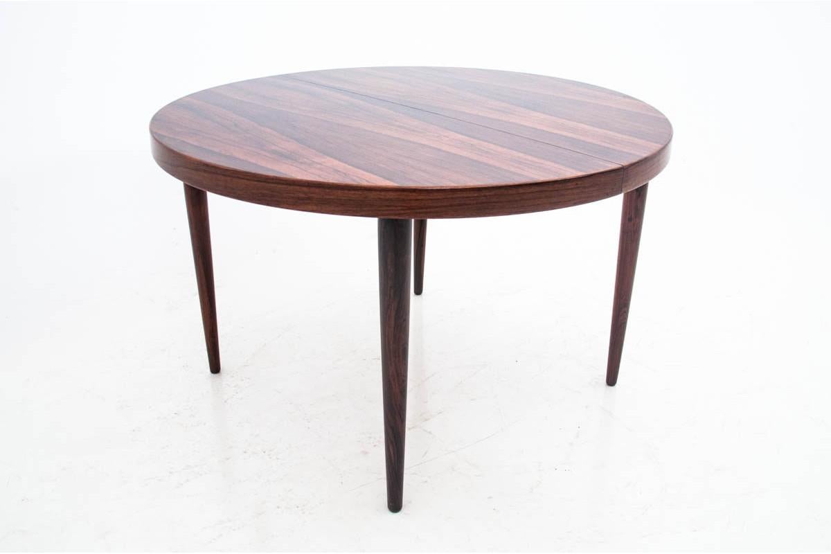 Rosewood Danish Dining Table Restored In Good Condition In Chorzów, PL