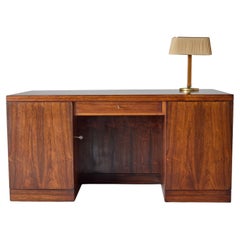 Rosewood Danish Executive Desk with Tambour Door