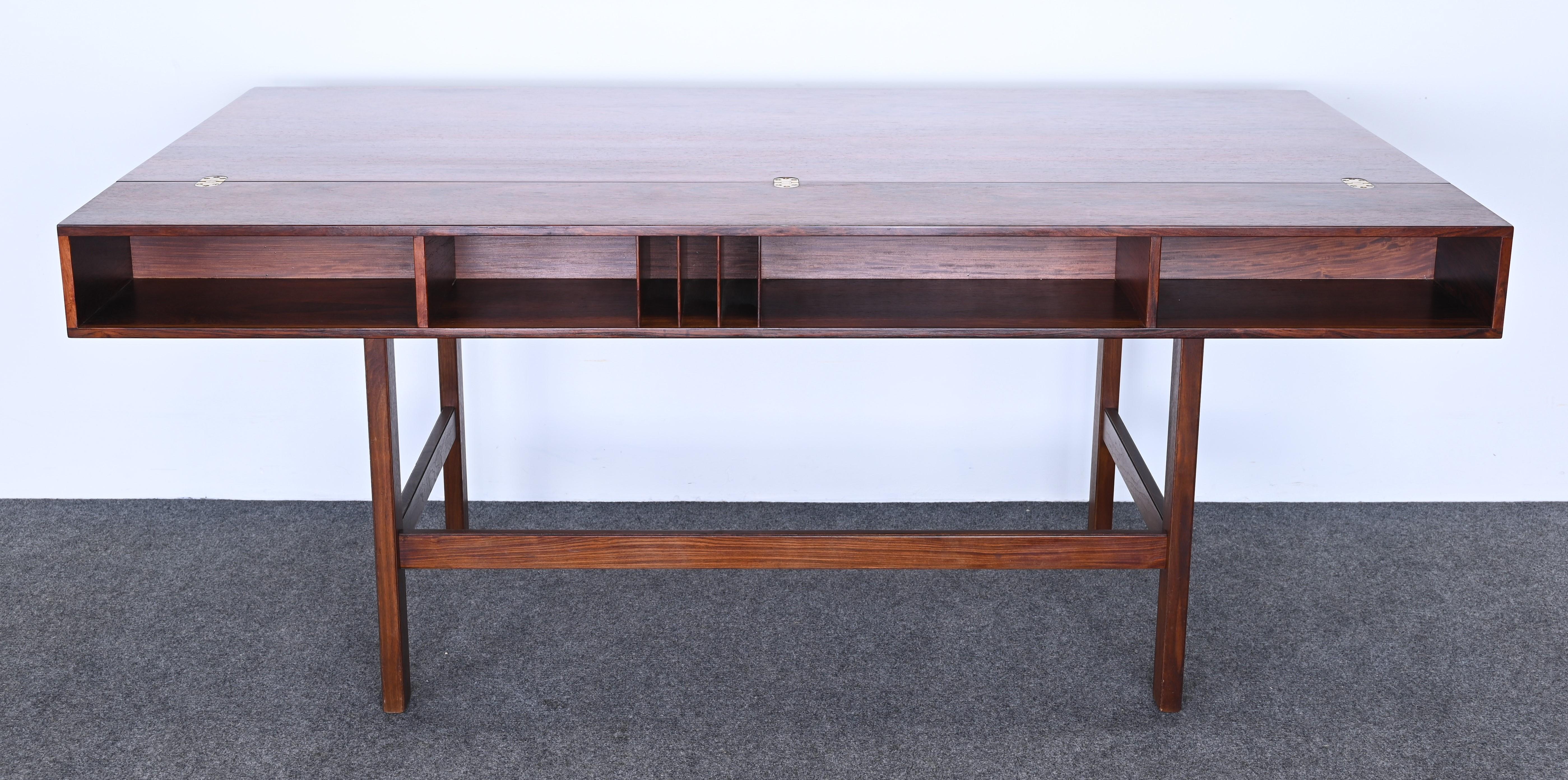 Rosewood Danish Flip-Top Desk by Jens Quistgaard for Peter Lovig Nielsen, 1969 10