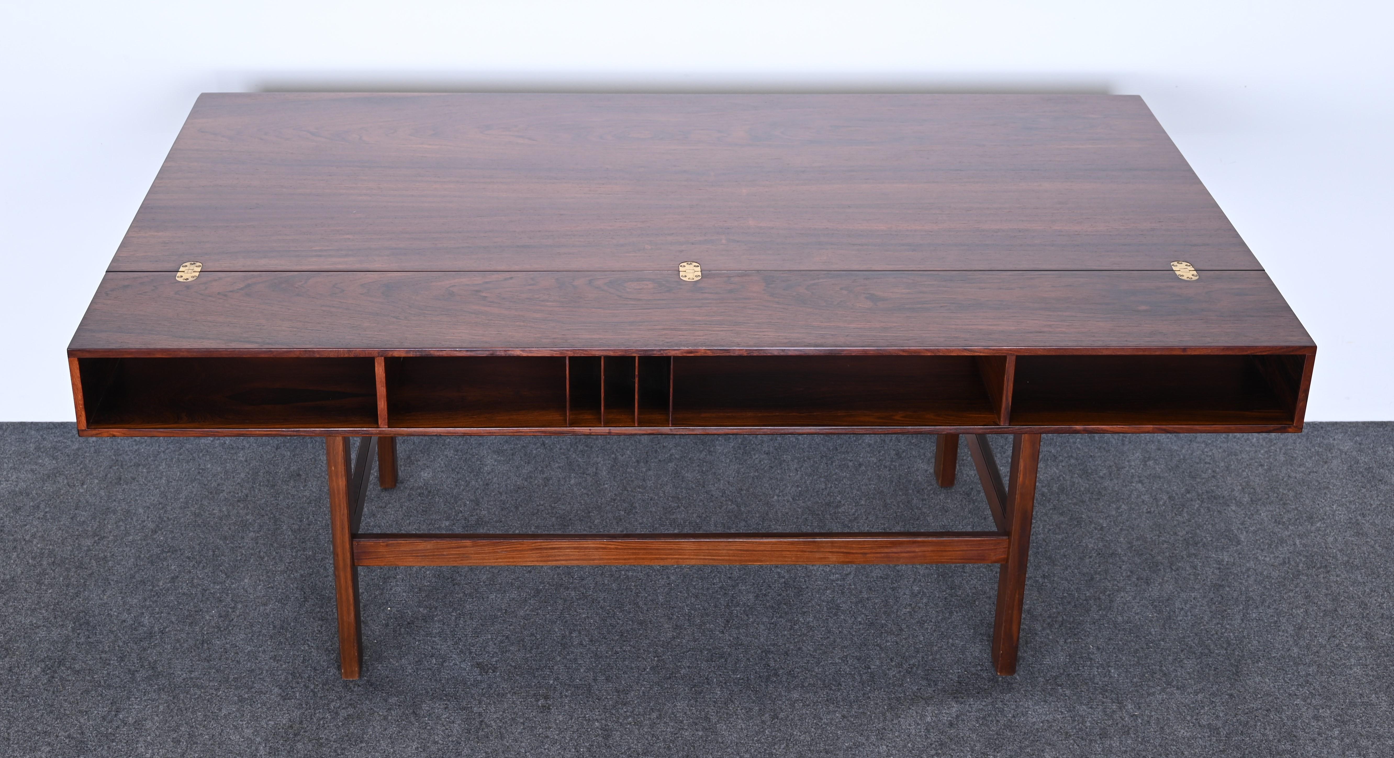 Rosewood Danish Flip-Top Desk by Jens Quistgaard for Peter Lovig Nielsen, 1969 11