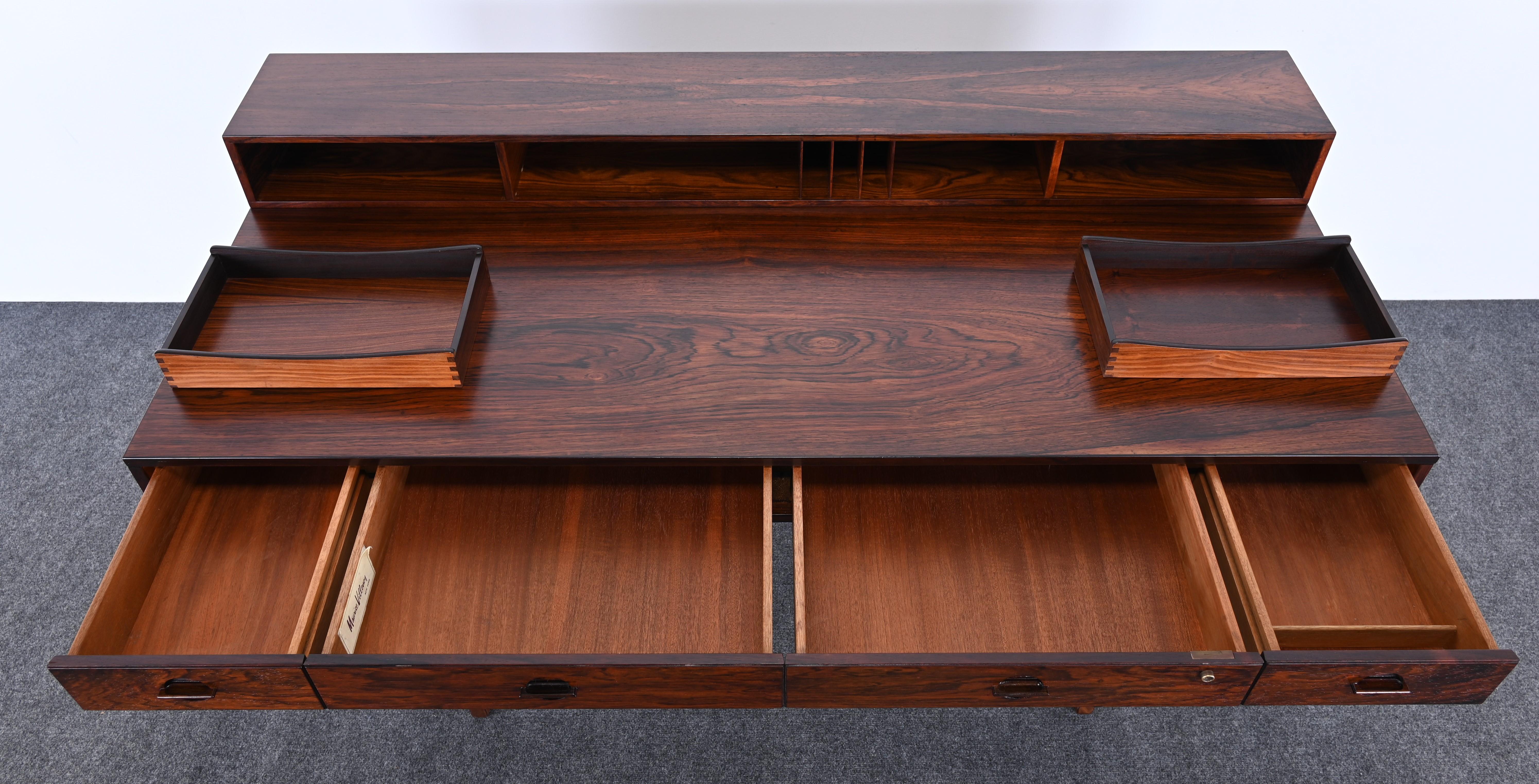 Mid-20th Century Rosewood Danish Flip-Top Desk by Jens Quistgaard for Peter Lovig Nielsen, 1969