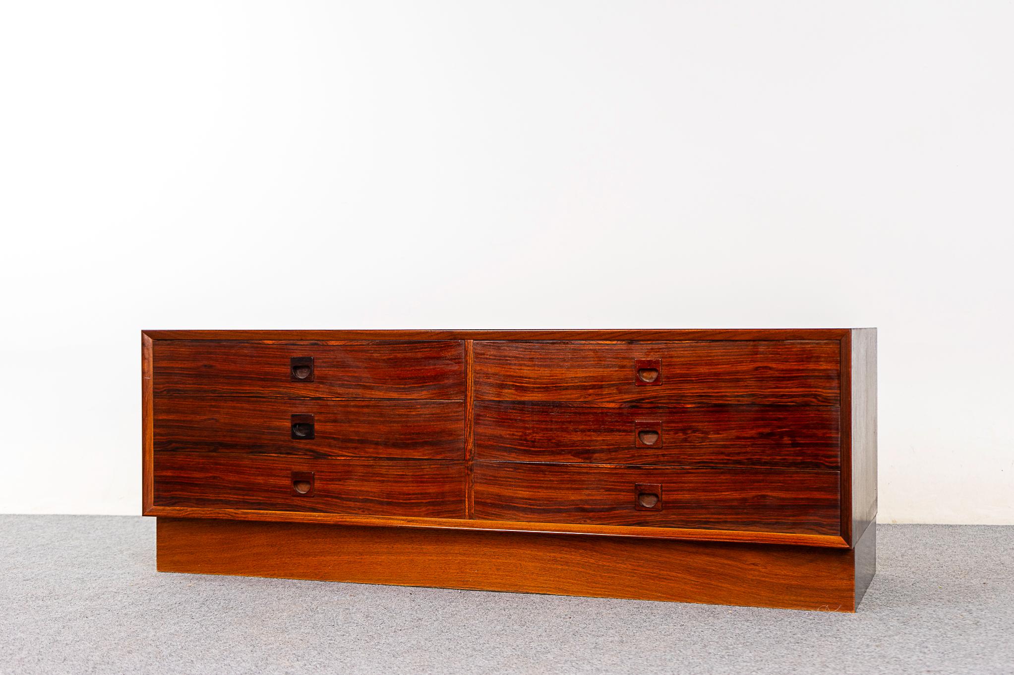 Rosewood Danish Low Long Dresser  For Sale 2