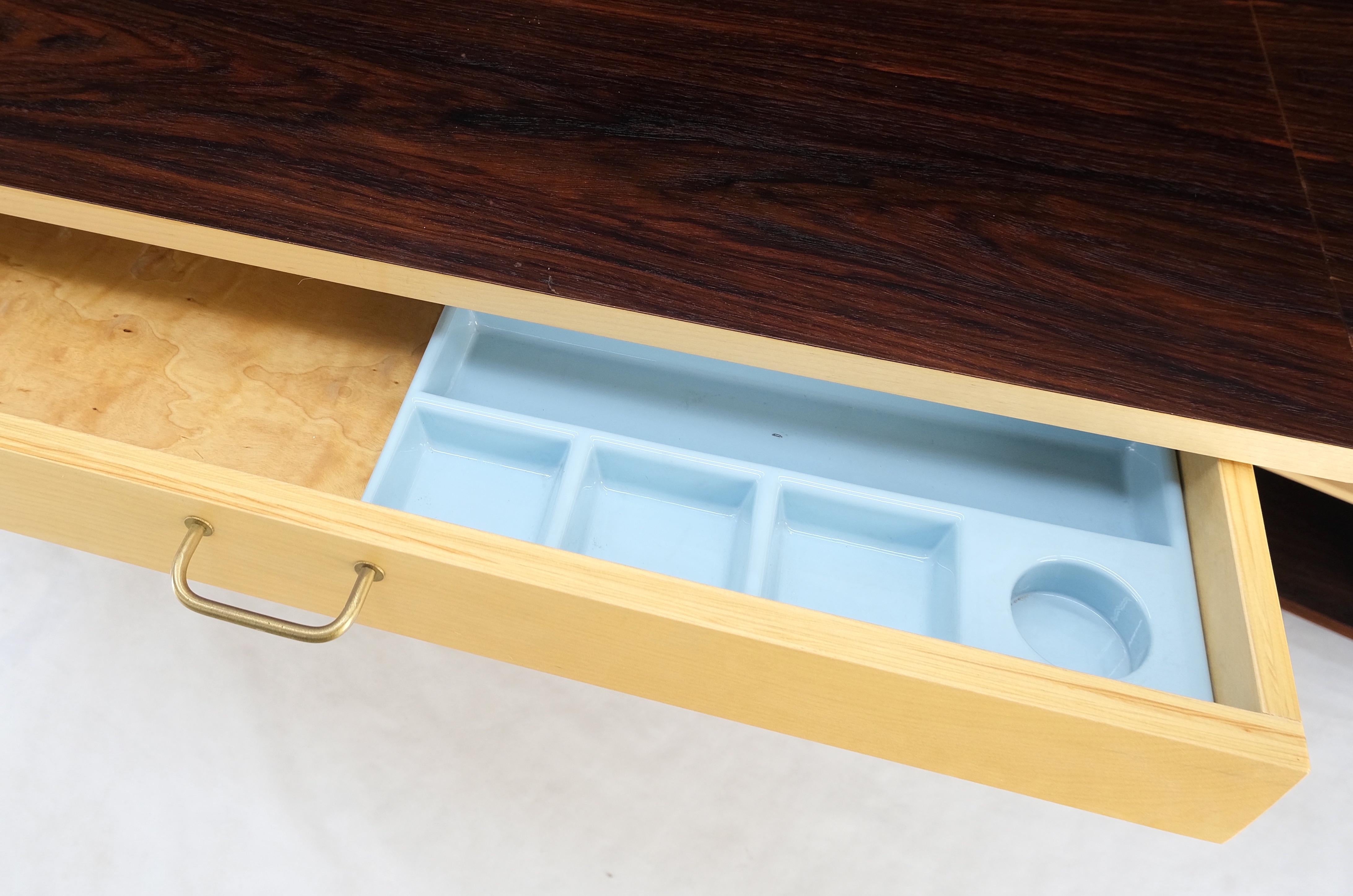 Rosewood Danish Mid-Century Modern Wooton Box Desk Organizer File Cabinet  MINT! 2