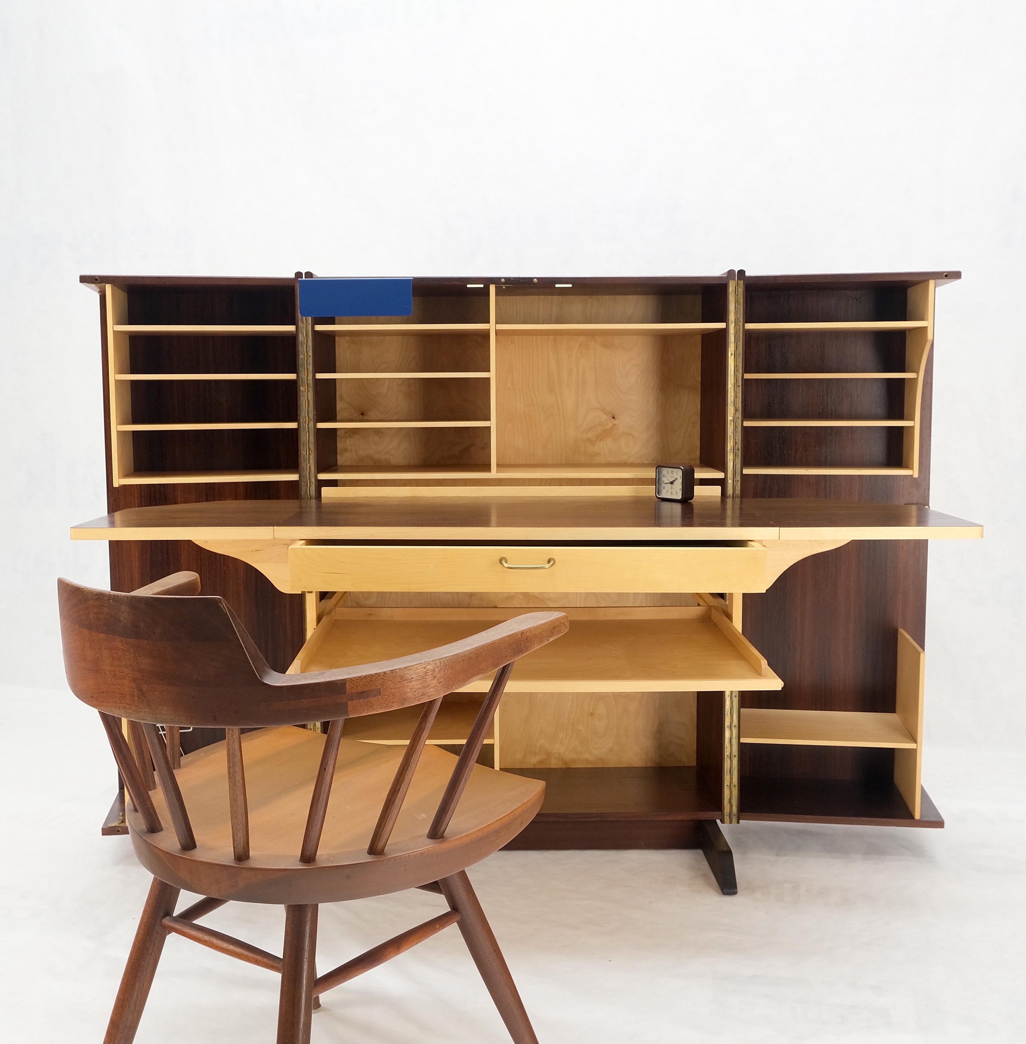 Rosewood Danish Mid-Century Modern Wooton Box Desk Organizer File Cabinet  MINT! 4