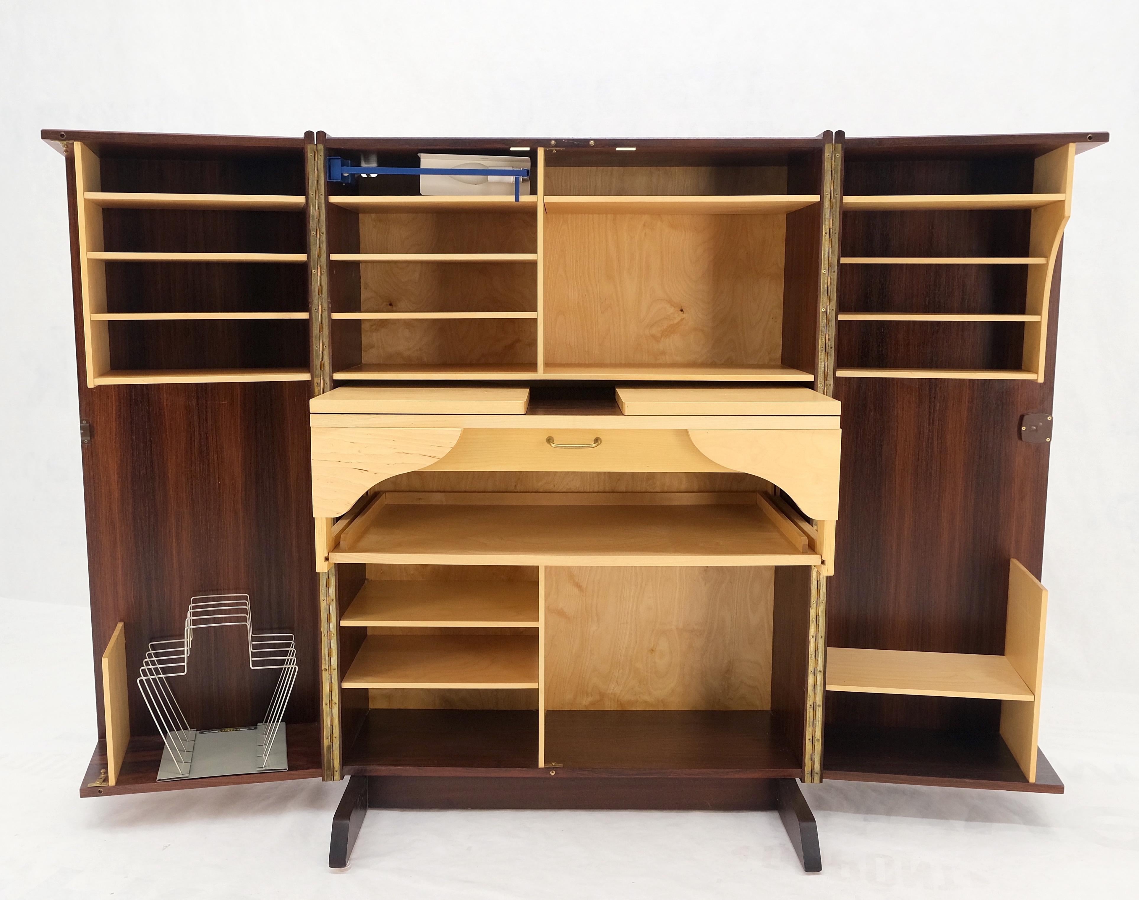 Rosewood Danish Mid-Century Modern Wooton Box Desk Organizer File Cabinet  MINT! 6