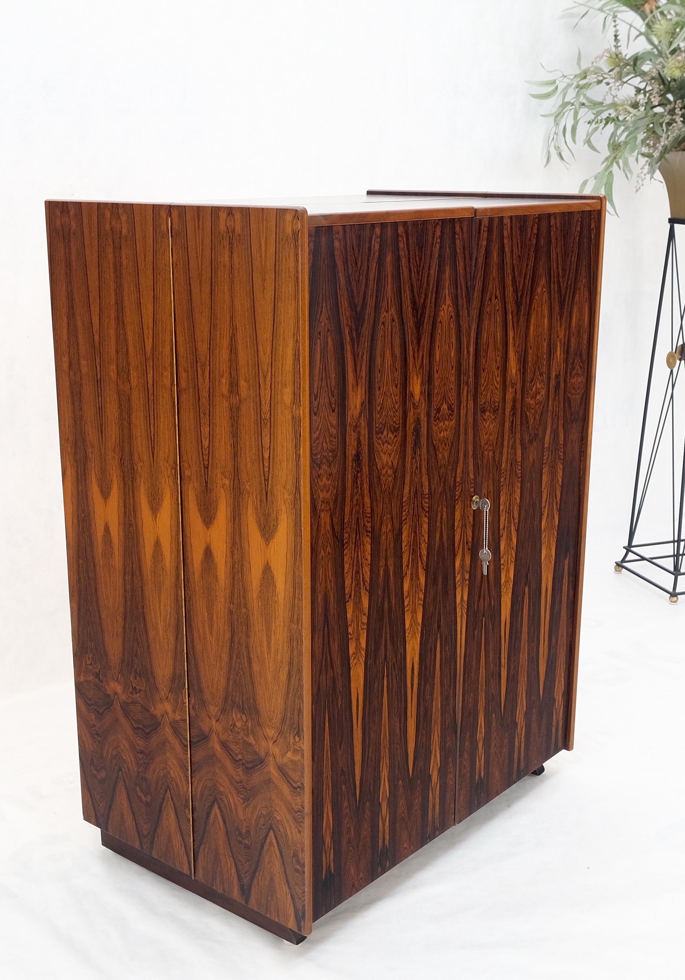Rosewood Danish Mid-Century Modern Wooton Box Desk Organizer File Cabinet  MINT! 7