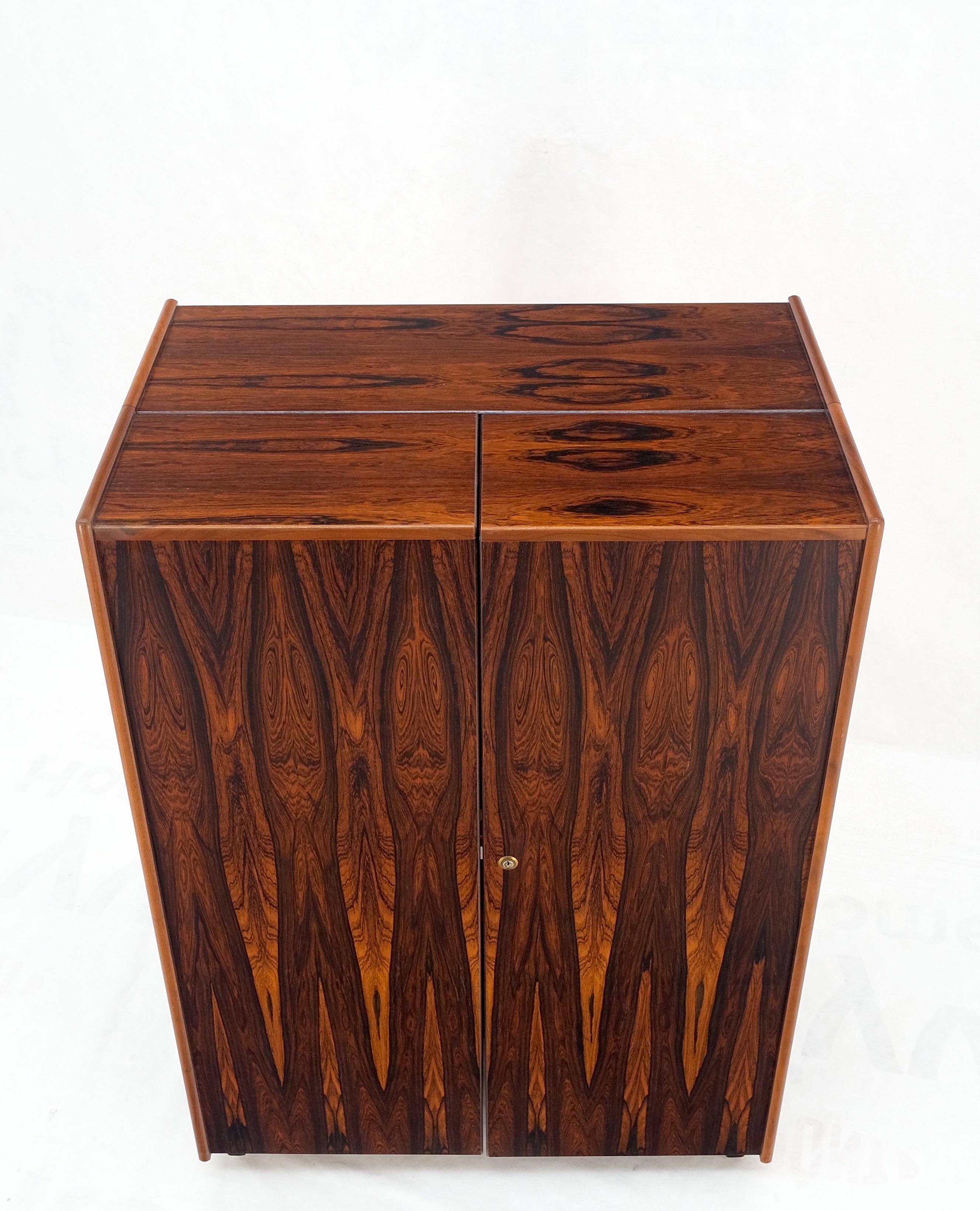 Rosewood Danish Mid-Century Modern Wooton Box Desk Organizer File Cabinet  MINT! 8
