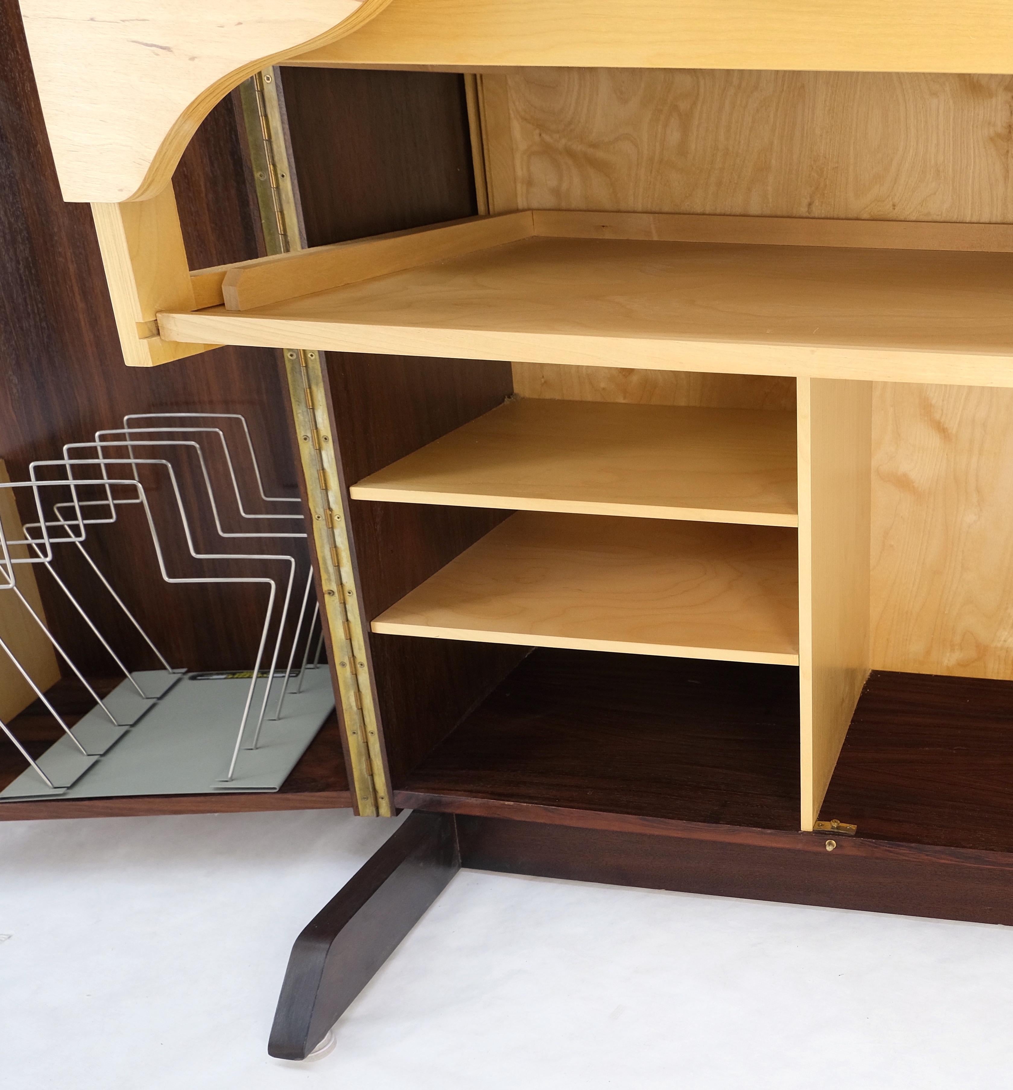 American Rosewood Danish Mid-Century Modern Wooton Box Desk Organizer File Cabinet  MINT!