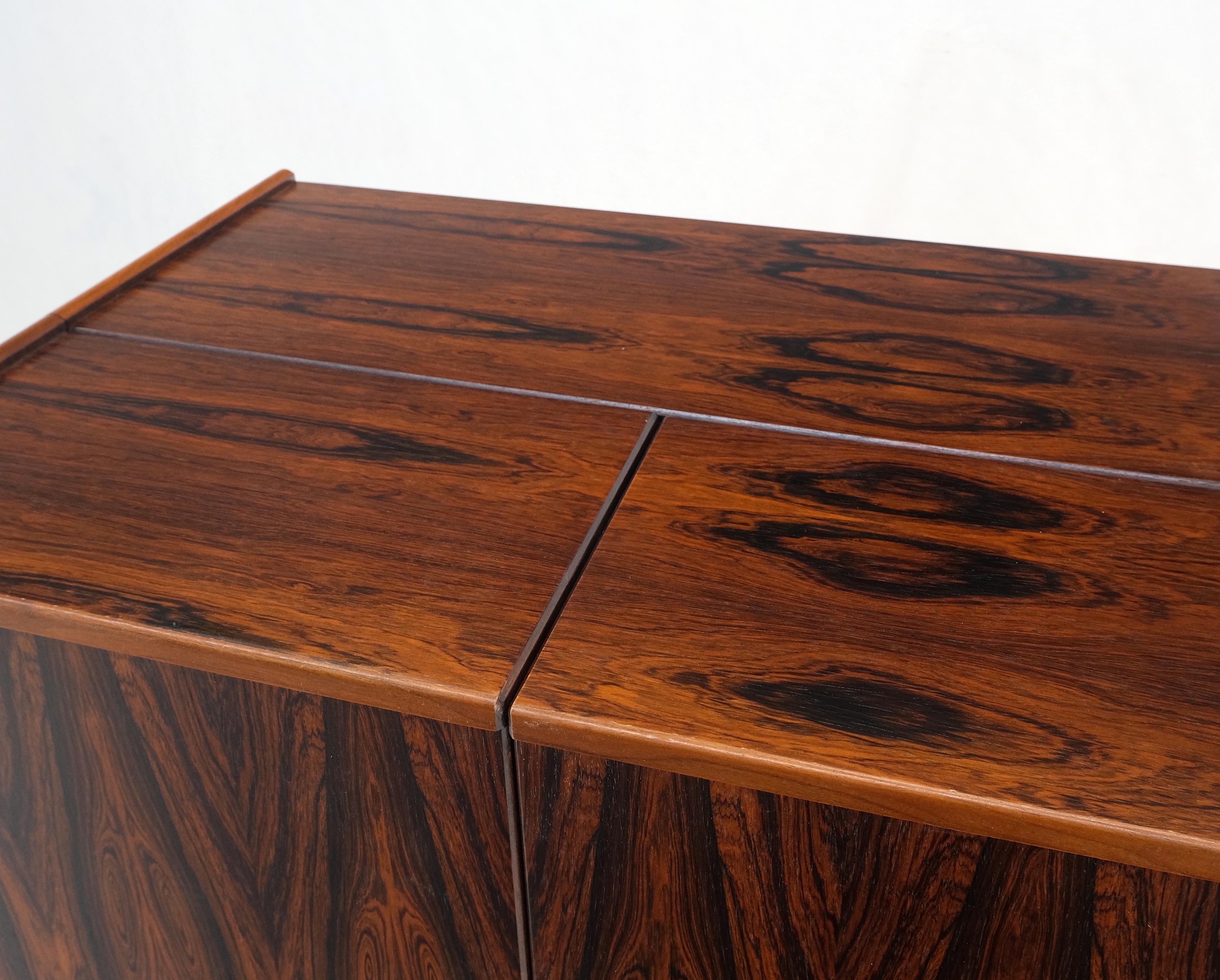Rosewood Danish Mid-Century Modern Wooton Box Desk Organizer File Cabinet  MINT! In Good Condition In Rockaway, NJ
