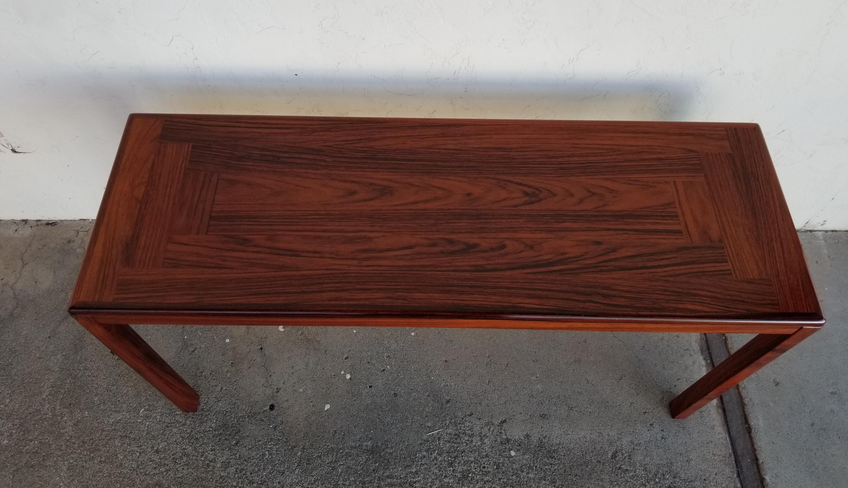 20th Century Rosewood Danish Modern Console or Sofa Table by Vejle Stole