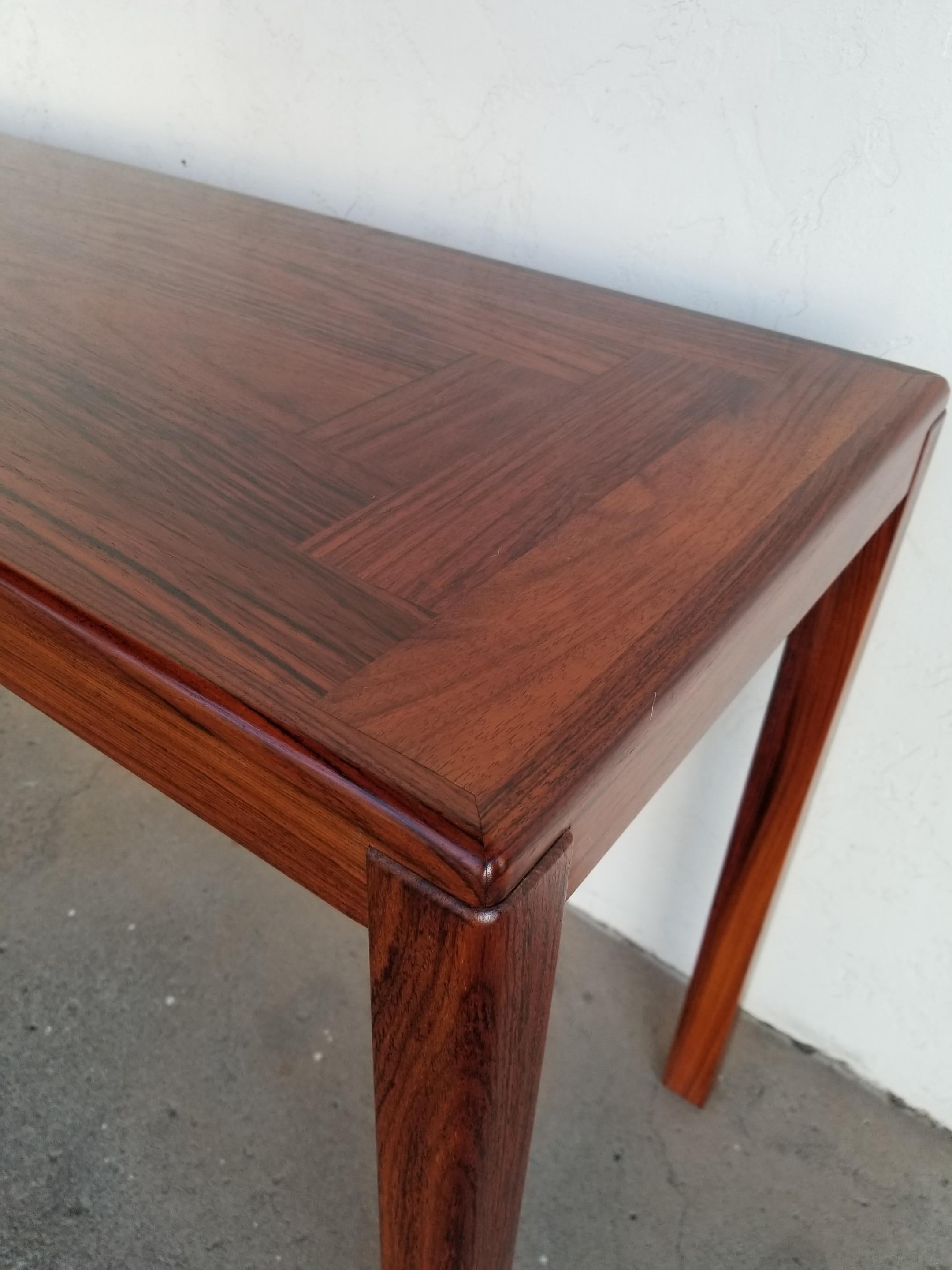 Rosewood Danish Modern Console or Sofa Table by Vejle Stole 1
