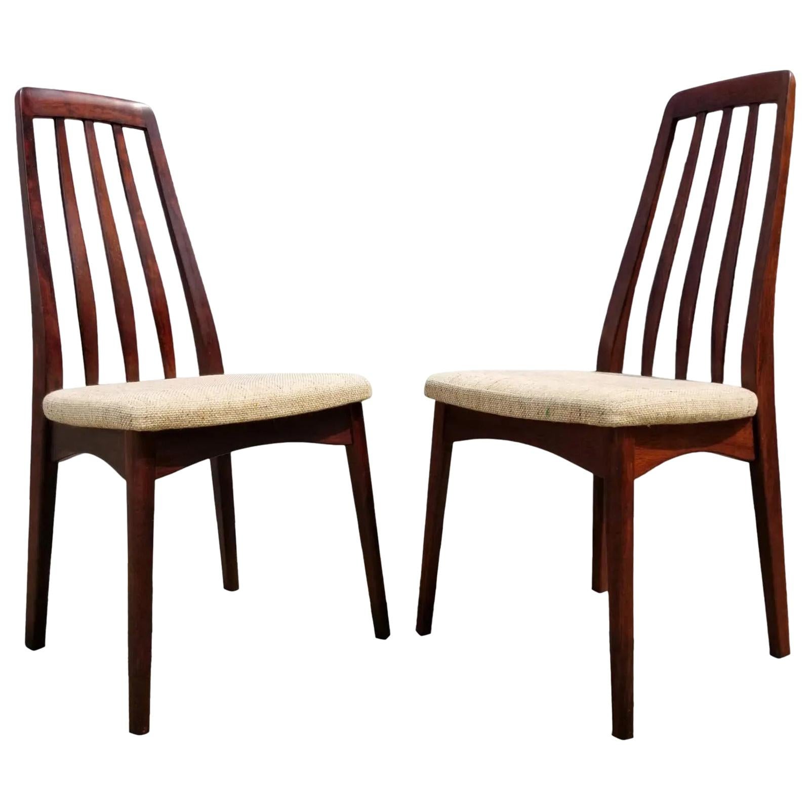 Rosewood Danish Modern Dining Chairs by Svegards, a Pair
