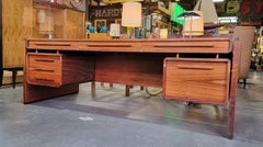 Rosewood Danish Modern Executive Desk by Drylund