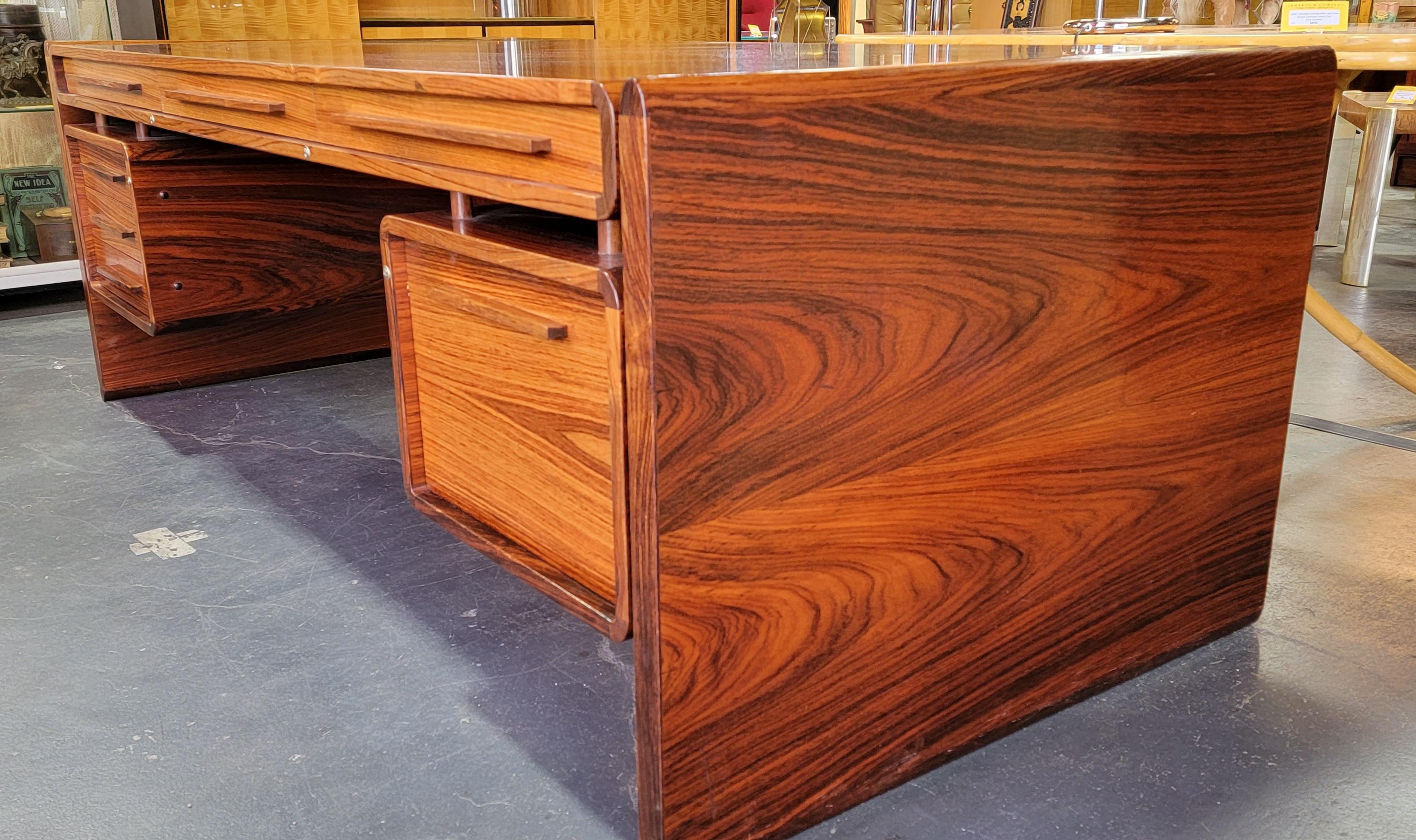 Rosewood Danish Modern Executive Desk by Drylund 3