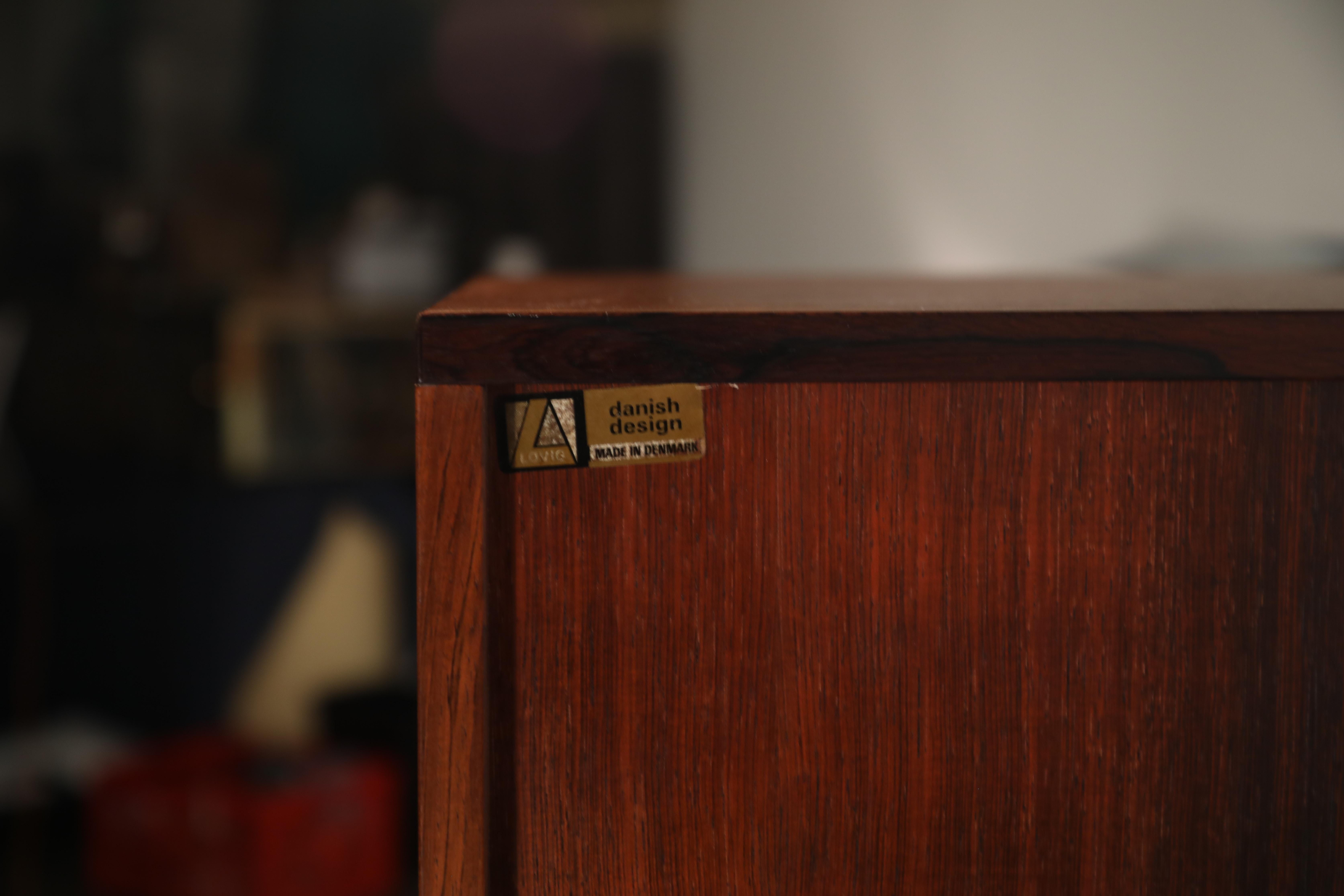 Rosewood Danish Modern Sideboard and Floating Hutch by Peter Lovig Nielsen 13