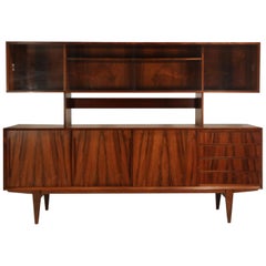 Buffet moderne danois en bois de rose et huche flottante de Peter Lovig Nielsen
