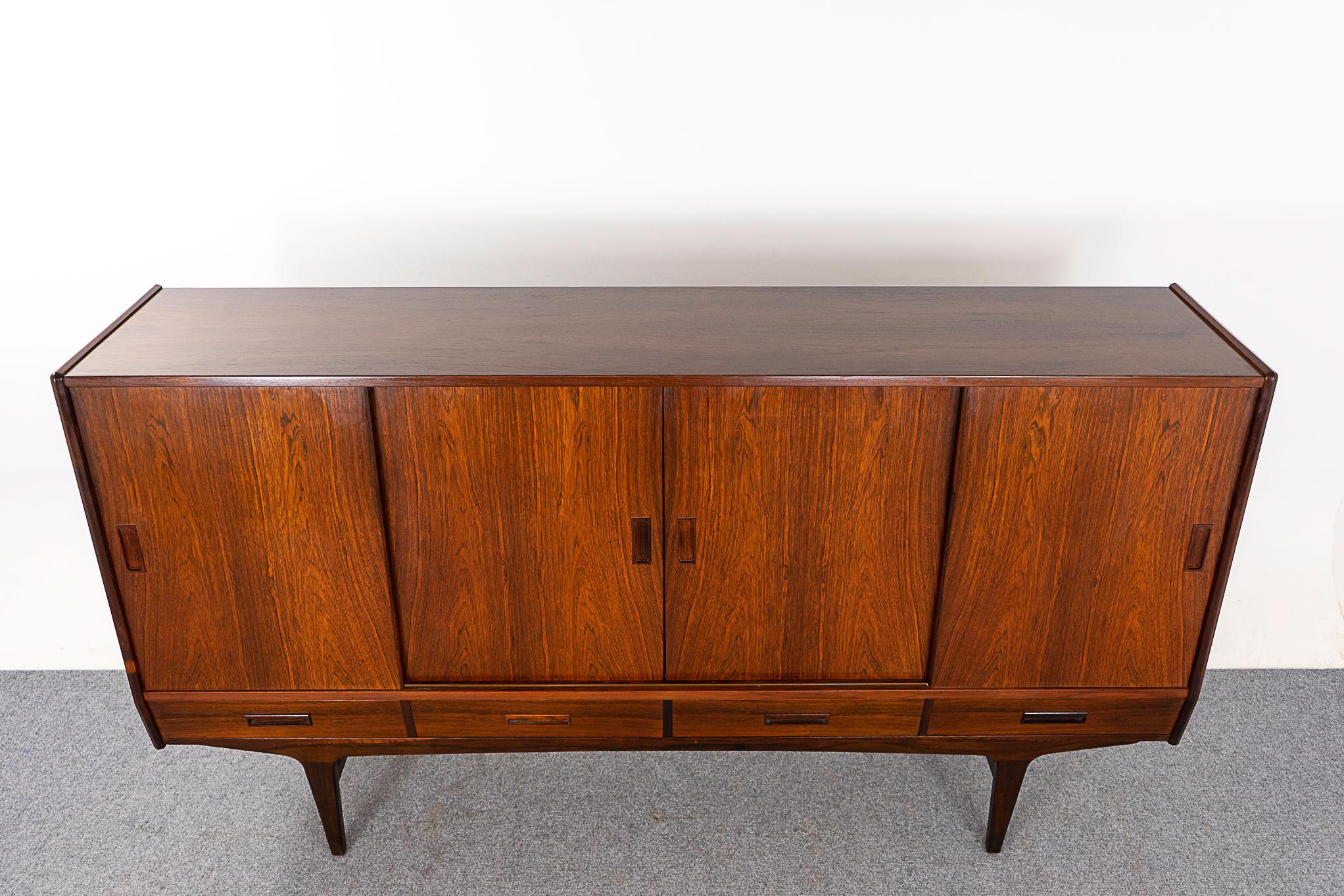 Rosewood Danish Modern Sideboard with Bar 4