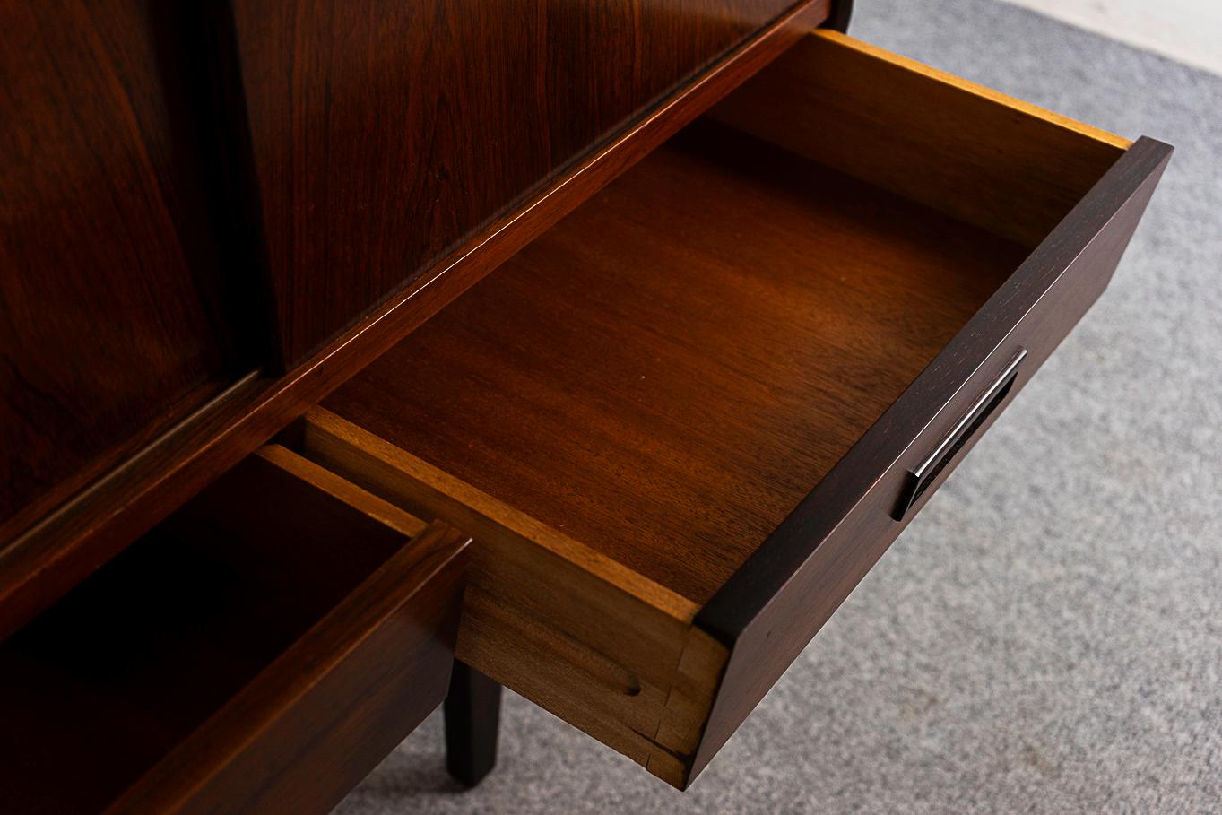 Mid-20th Century Rosewood Danish Modern Sideboard with Bar