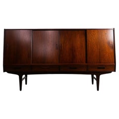 Rosewood Danish Modern Sideboard with Bar