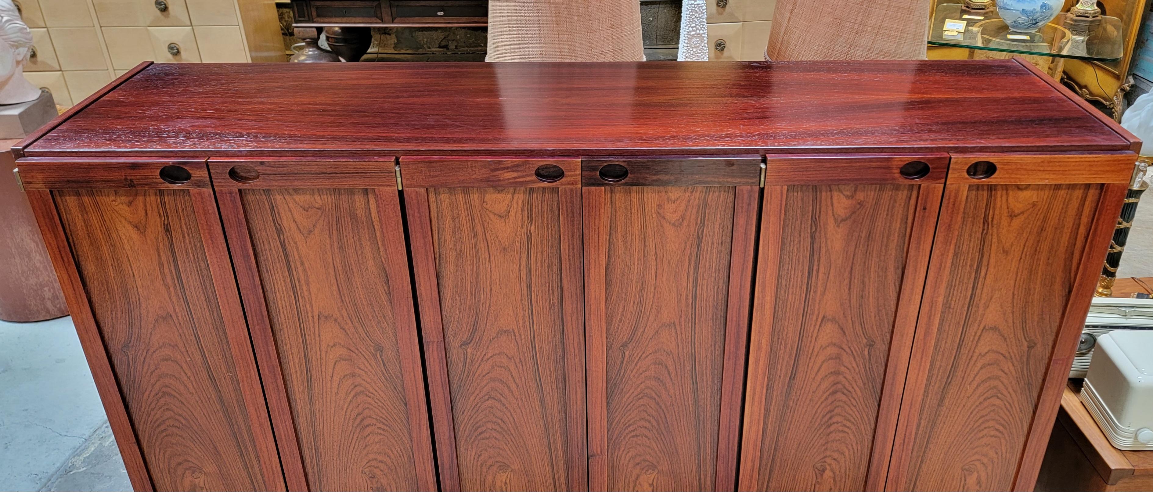 Rosewood Danish Modern Storage Cabinet by Dyrlund For Sale 5